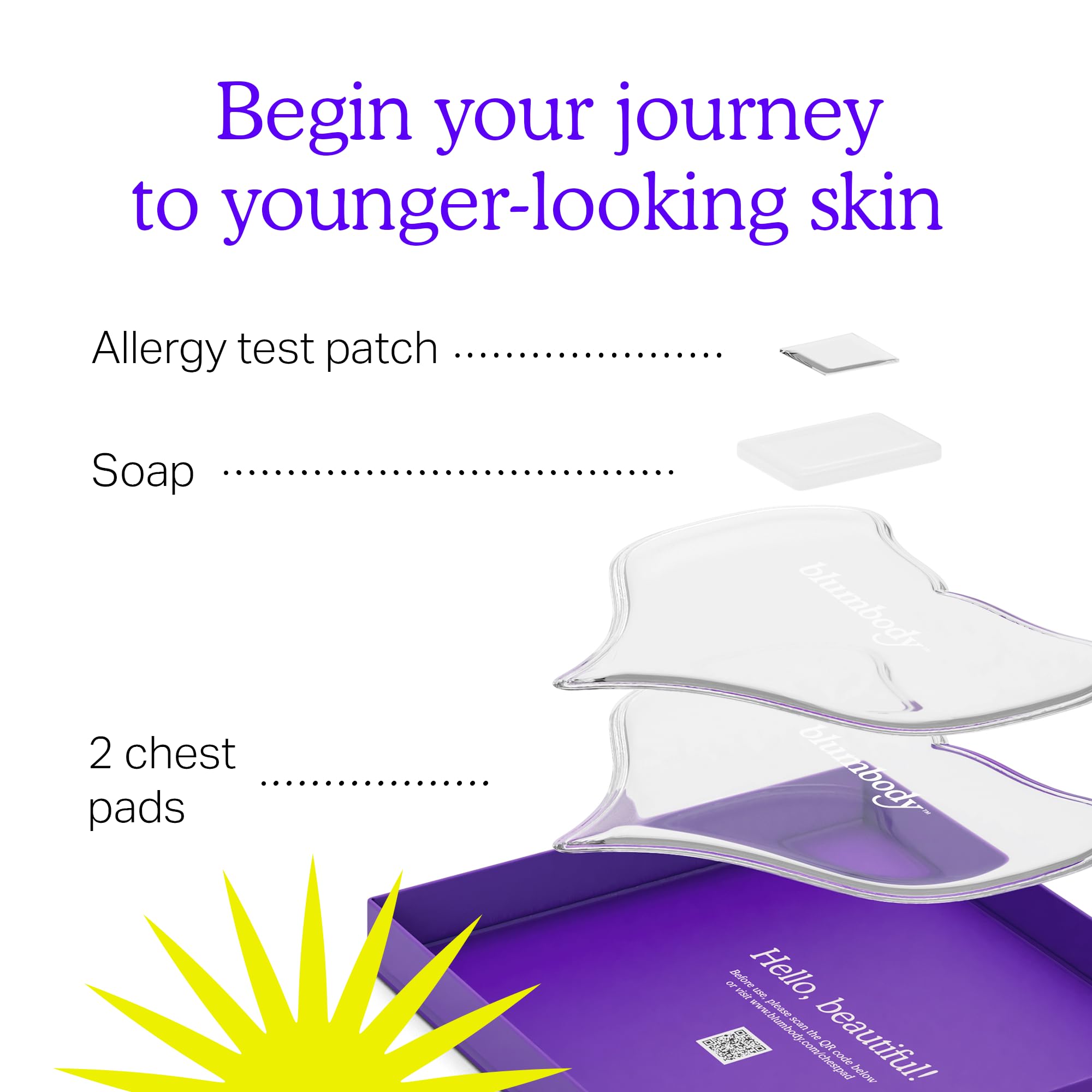 Chest Wrinkle Pads - Silicone Anti Wrinkle Patches for Wrinkles Smoothing - Reusable Overnight Silicone Wrinkle Patches - Anti Aging Silicone Chest Pad & Patch - Neck & Décolleté (1-mo Supply)