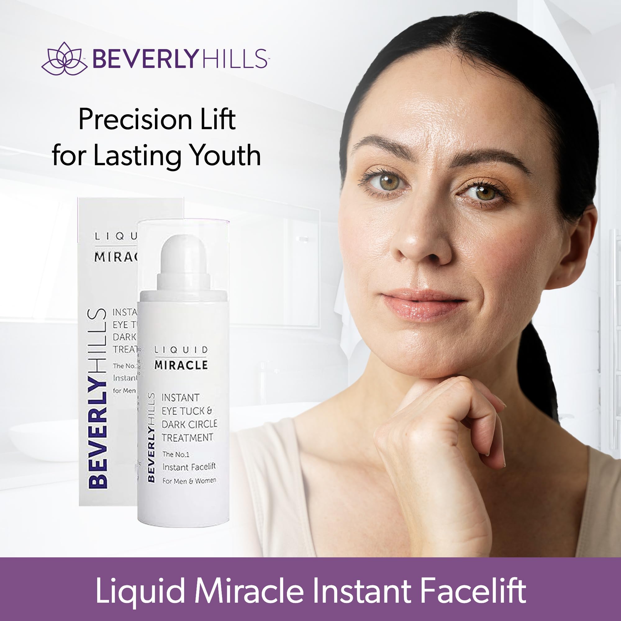 BEVERLY HILLS Instant Facelift - Reduce Fine Lines and Remove Puffiness in 90 Seconds Rapid Reduction of Wrinkles, Instant Lift Eye Serum 30ml / 1oz