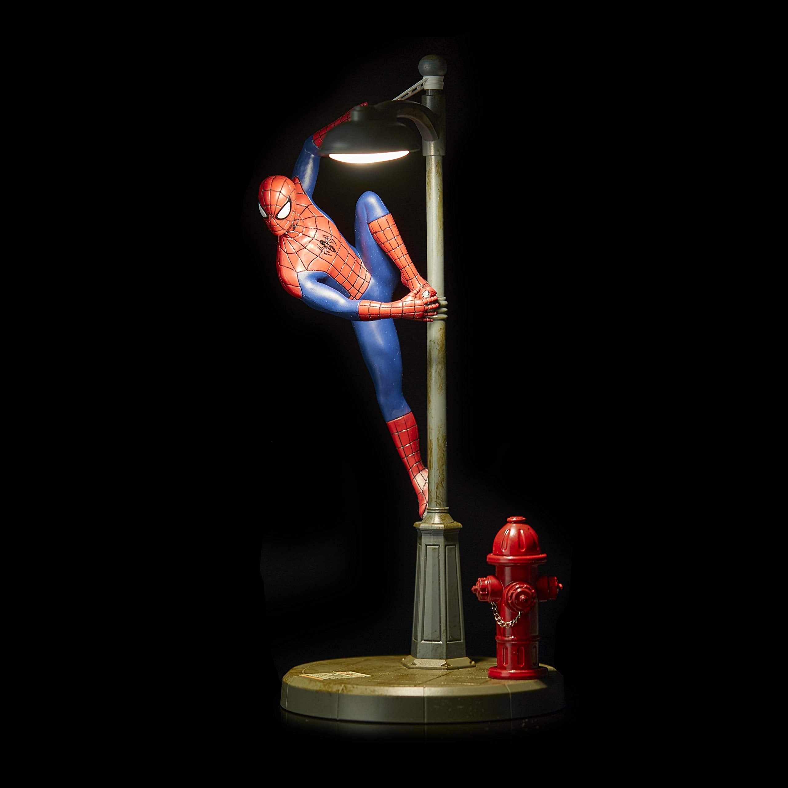 Spiderman Desk Lamp - Officially Licensed Disney Table Light, Marvel Streetlight Spider Man Spotlight, Gift for Multiverse Fans