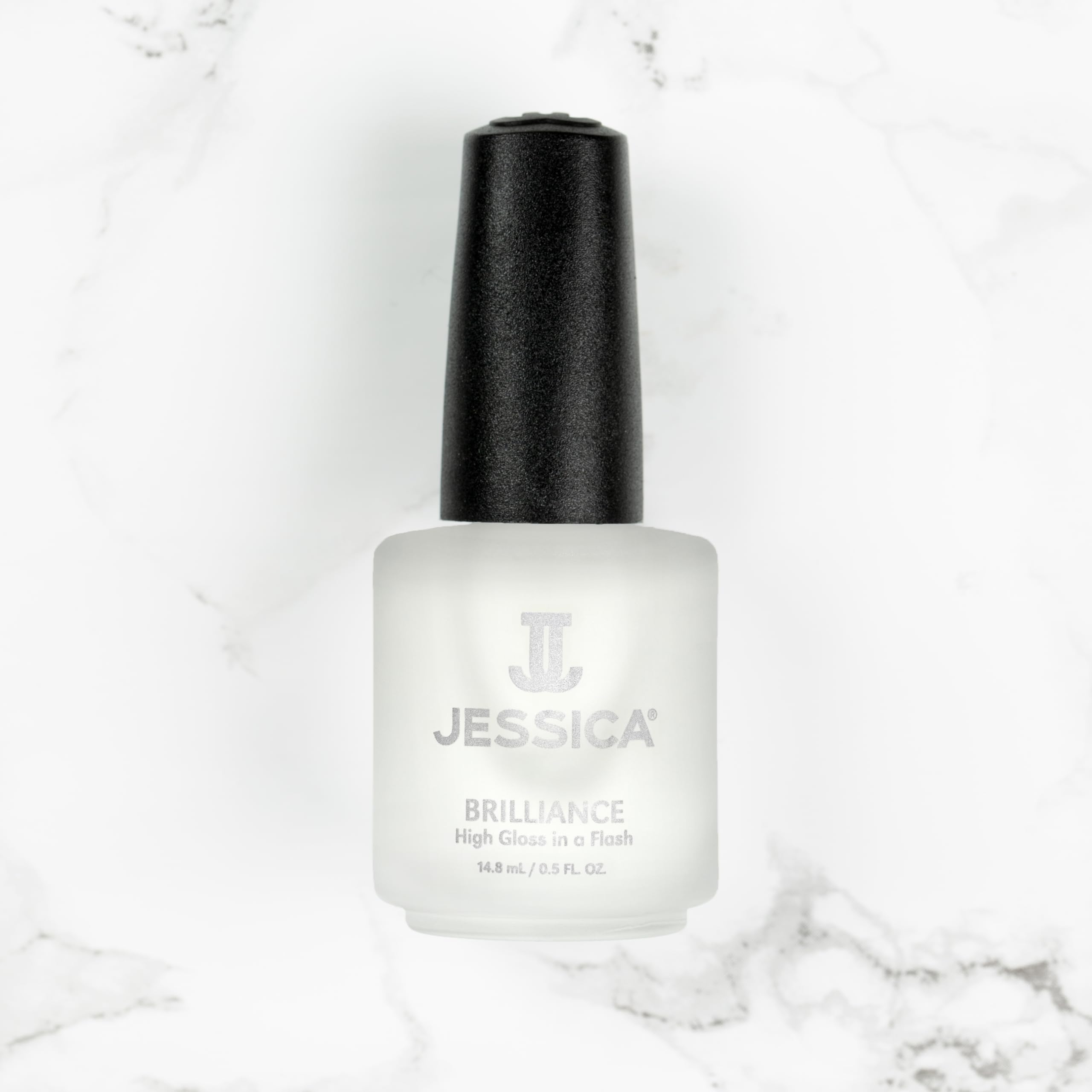 JESSICA Brilliance Top Coat Nail Polish, Quick Dry, High Gloss Finish, Clear, 14.8ml