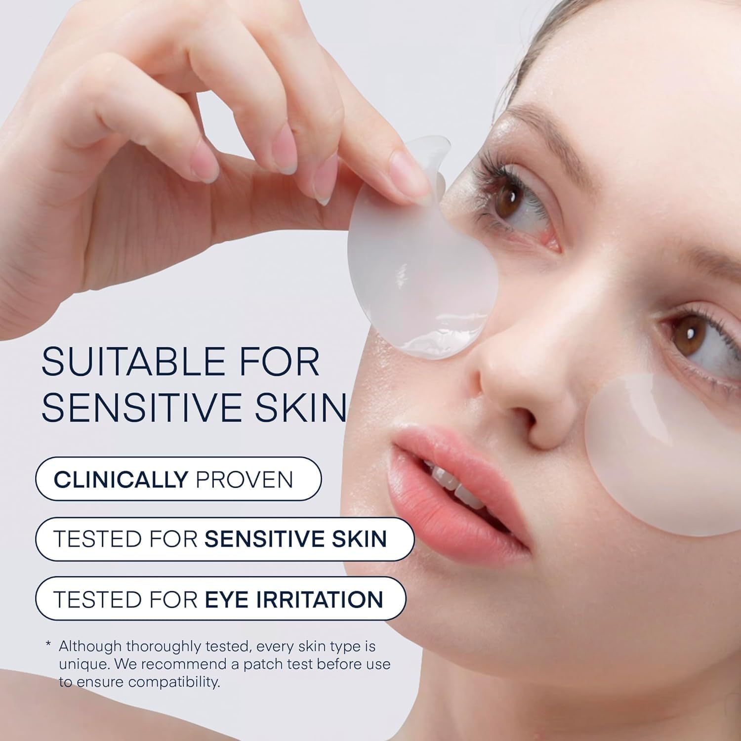 Korean Under Eye Gel Patches: Eye Masks for Puffy Eyes Dark Circles & Wrinkles with Caffeine Hyaluronic Acid & Niacinamide - Brightening Hydrating & Cooling Hydrogel Skincare Pads - 30 Pairs, Vegan