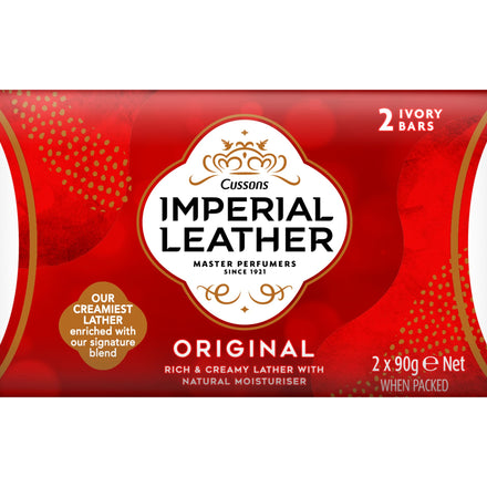 Imperial Leather Bar Soap Original Classic Cleansing Bar, Gentle Skin Care, Bulk Buy, Pack of 9 x 2 bars (total 18 bars)