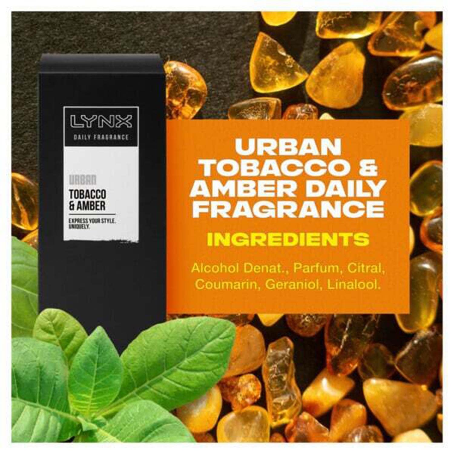Lynx Tobacco and Amber Urban Daily Fragrance 100 ml - by Lynx