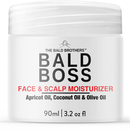 The Bald Brothers Scalp Moisturiser with Apricot Seed Oil| Mattifying, vegan, no grease | Bald Boss everyday Face & Head Care | No Fragrance