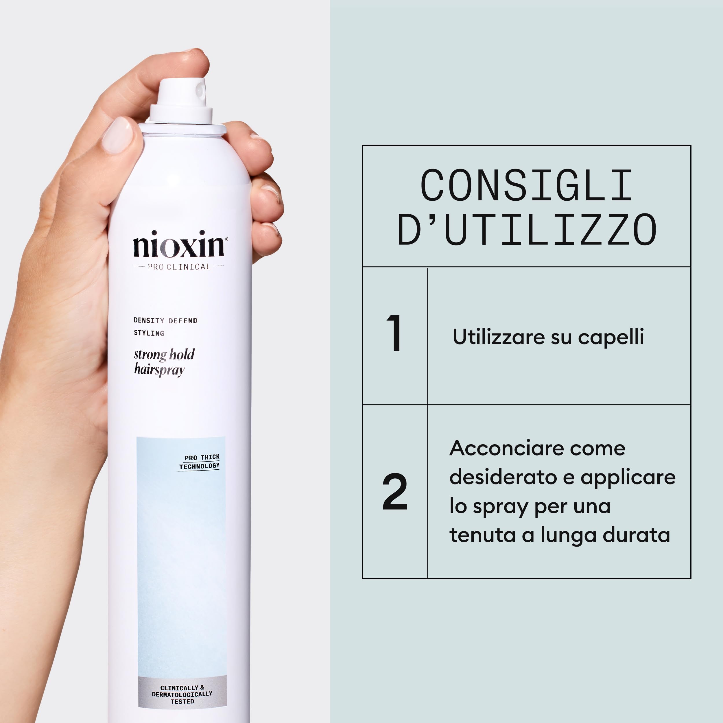 Nioxin Density Defend Styling Strong Hold Volume Hair Spray - Long-Lasting Hairstyles, for Medium to Coarse Hair (300ml)