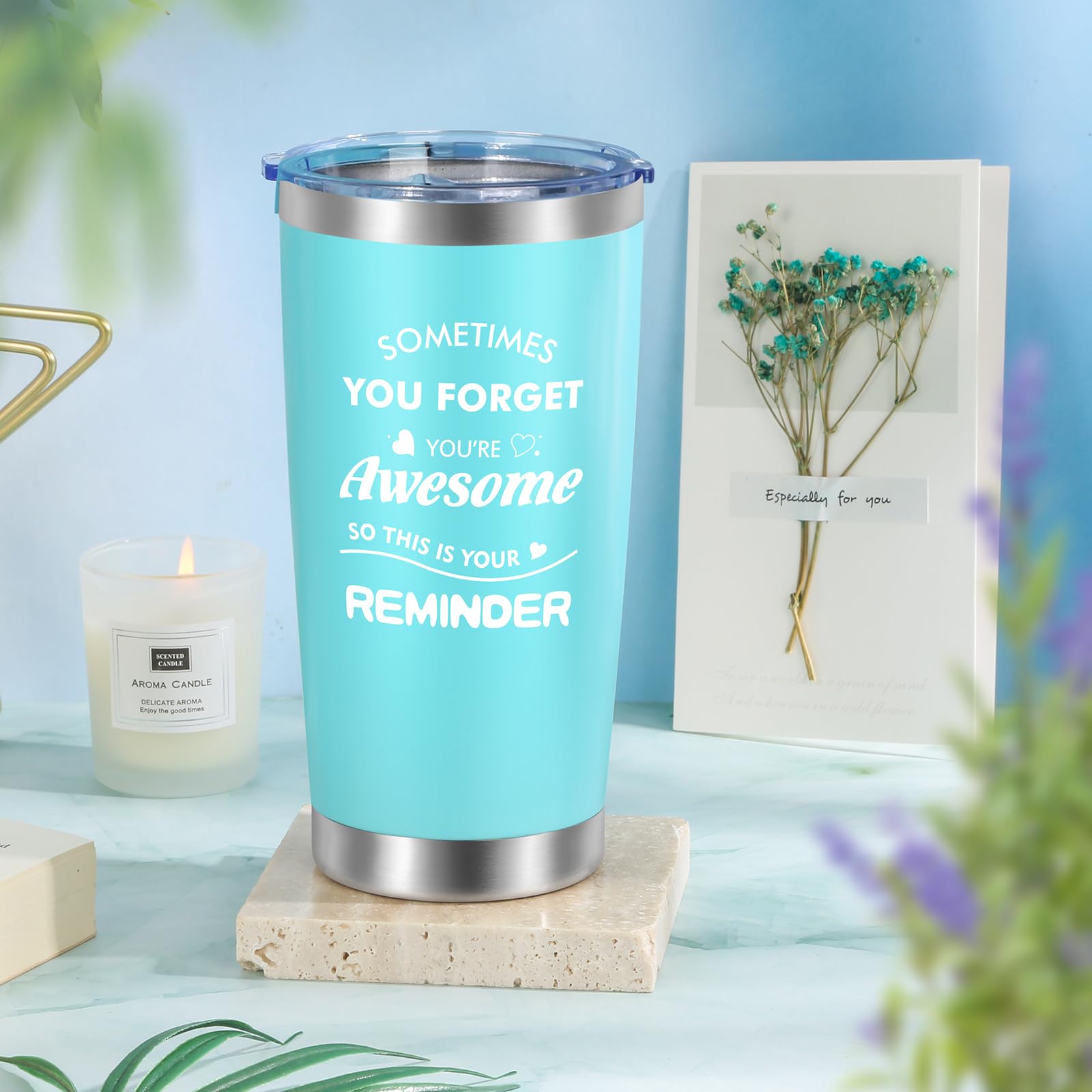 Tecanne Birthday Pamper Gifts for Women, Unique Blue Self Care Package Relaxation Spa Bath Set for Her, Ladies Pamper Hamper Birthday Gifts for Mum, Best Friends, Sister, Wife