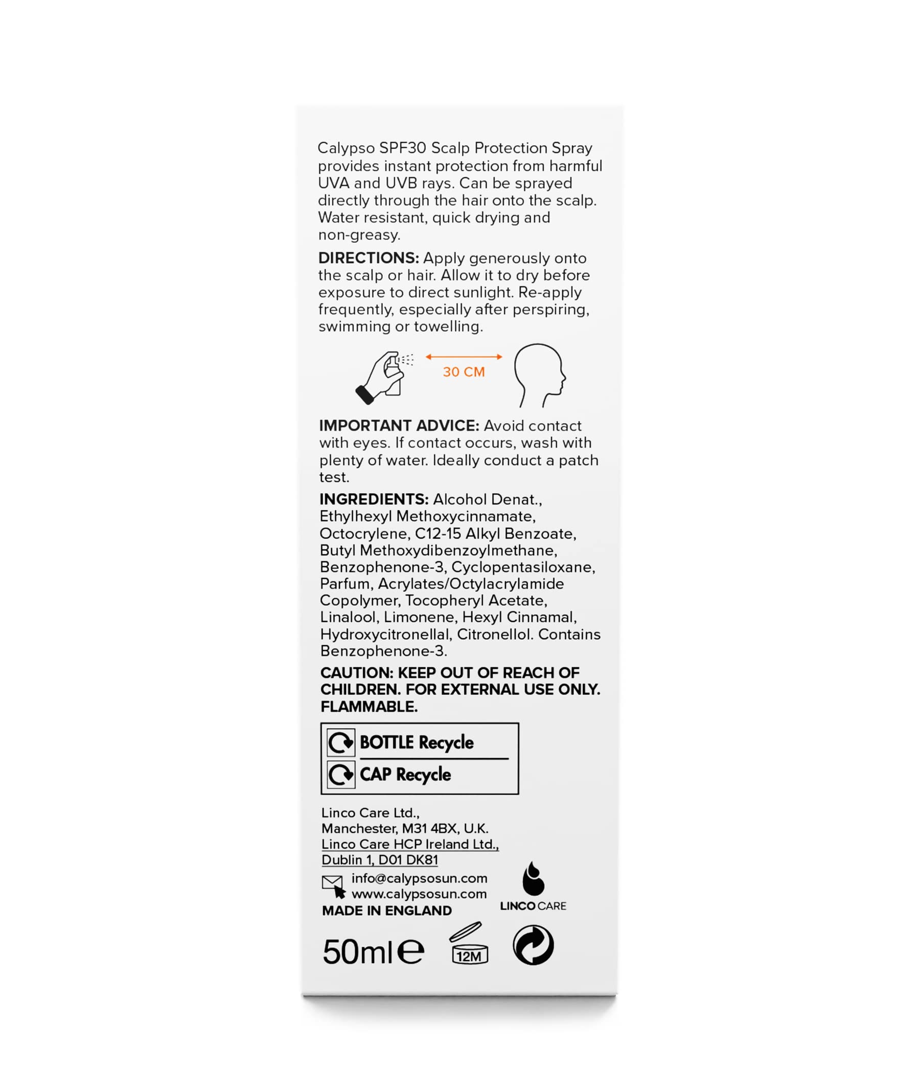 Calypso Scalp Protection Spray SPF30-50 ml