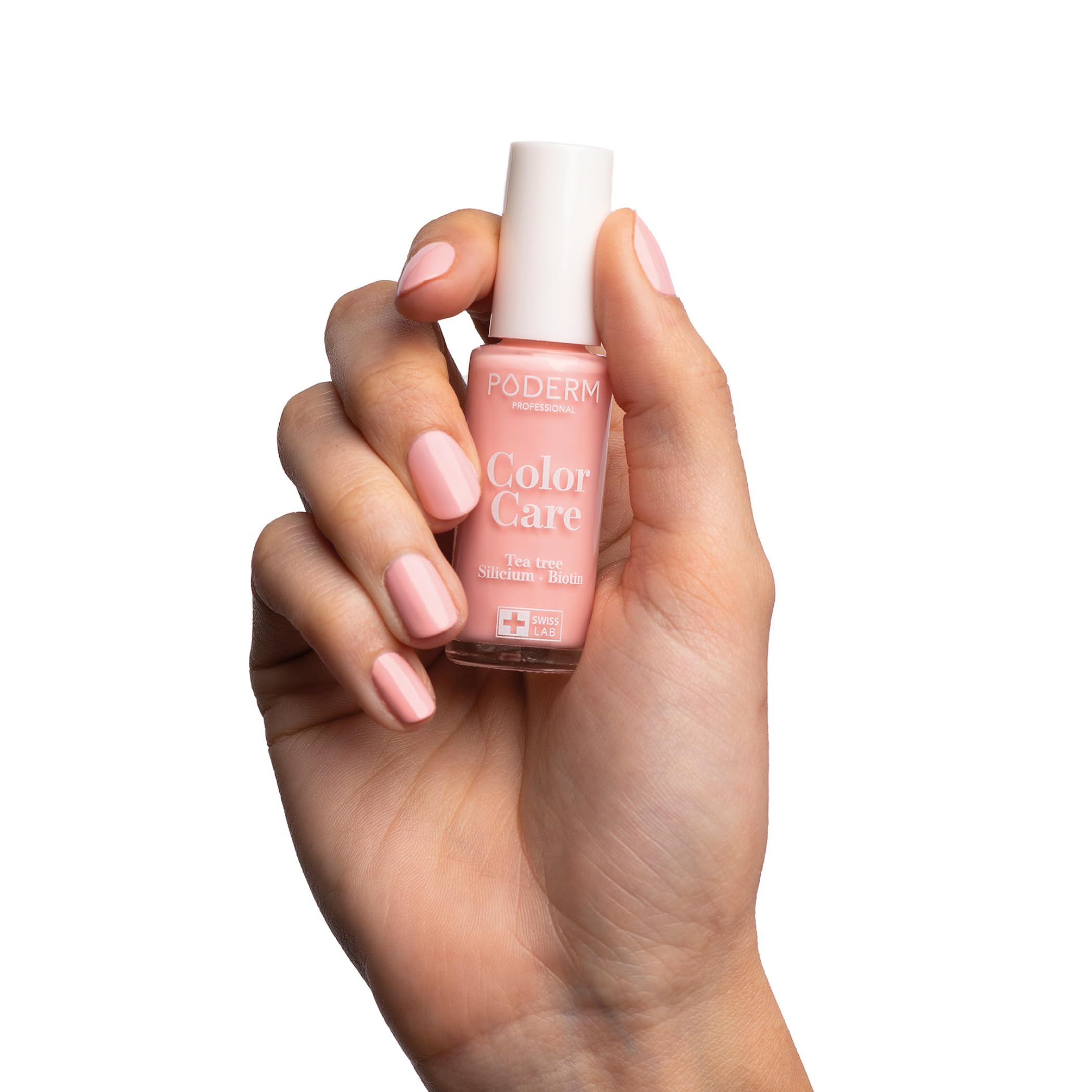 PODERM Swiss-Made Antifungal Nail Polish β Pink | Breathable Treatment with Tea Tree, Silicon & Biotin | Strengthens, Repairs & Conceals Yellow, Brittle & Damaged Nails | Podiatrist-Developed