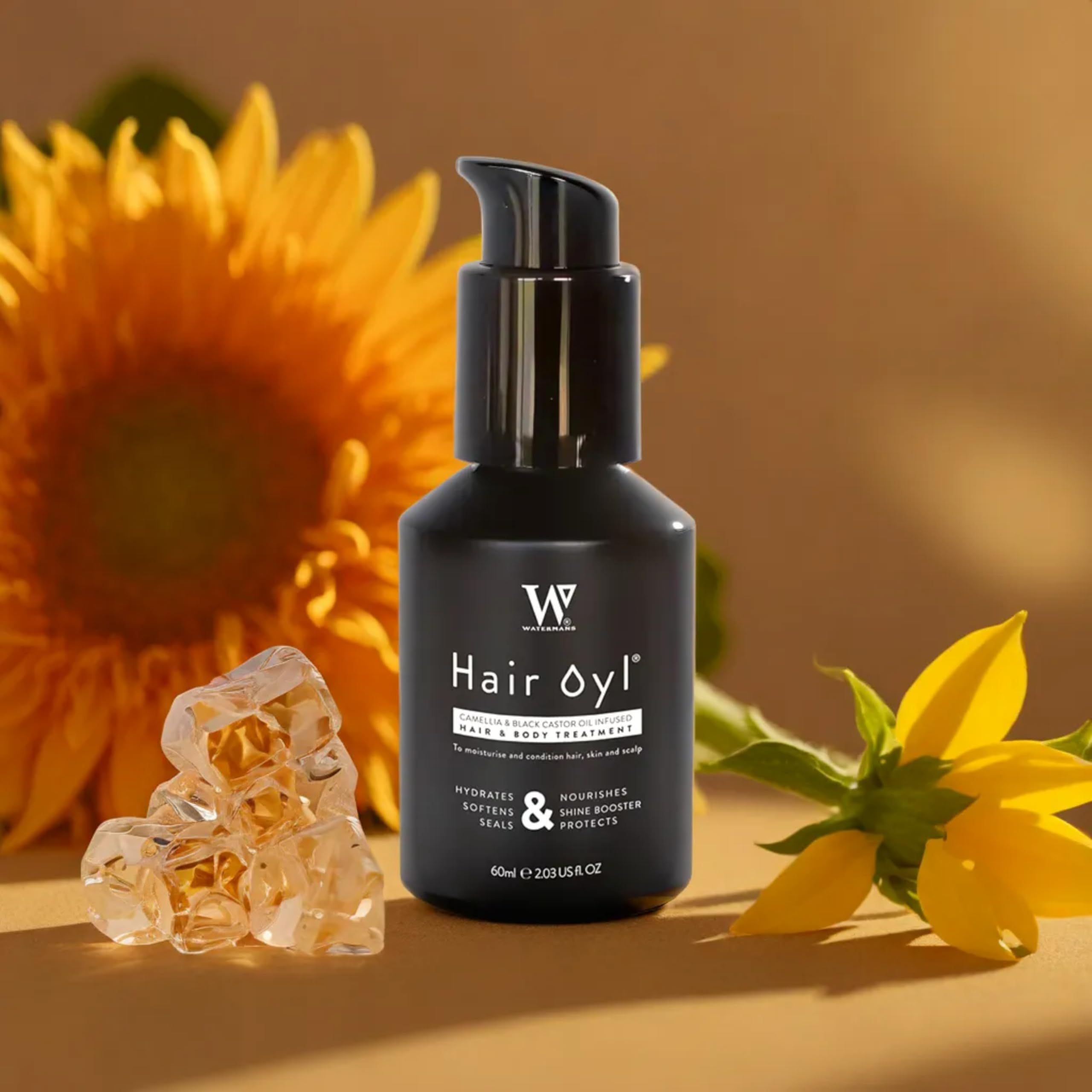 Hair Growth Oil 100% Natural Hair Oil with Camellia Oil, Black Castor Oil Effective Thickening Gloss Mask & Hair Loss Treatment. Duel Use for Hair and Body Hydration.