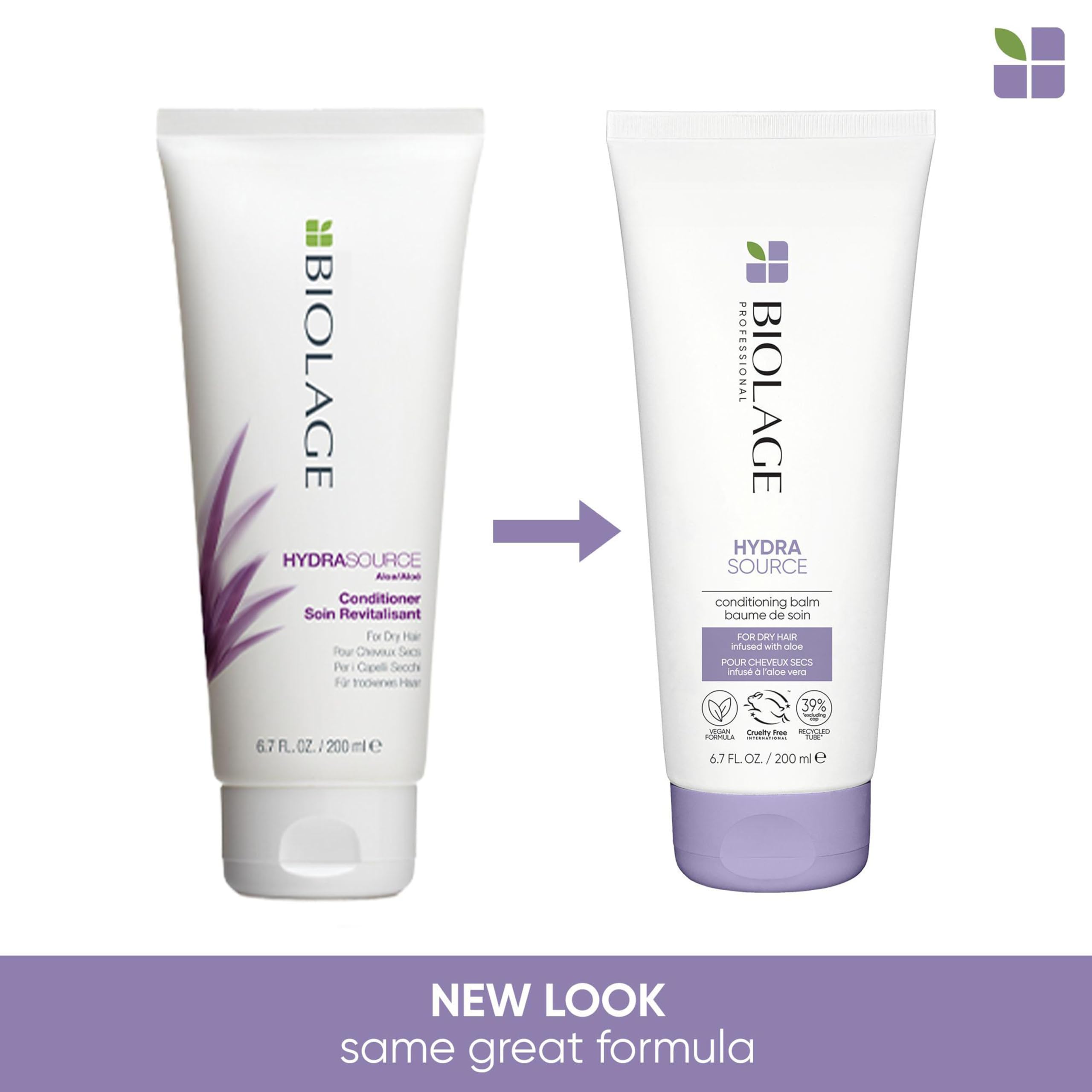 Biolage Dry Hair Conditioner, Hydrating Conditioner for Smooth and Shiny Hair, HydraSource, 200 ml