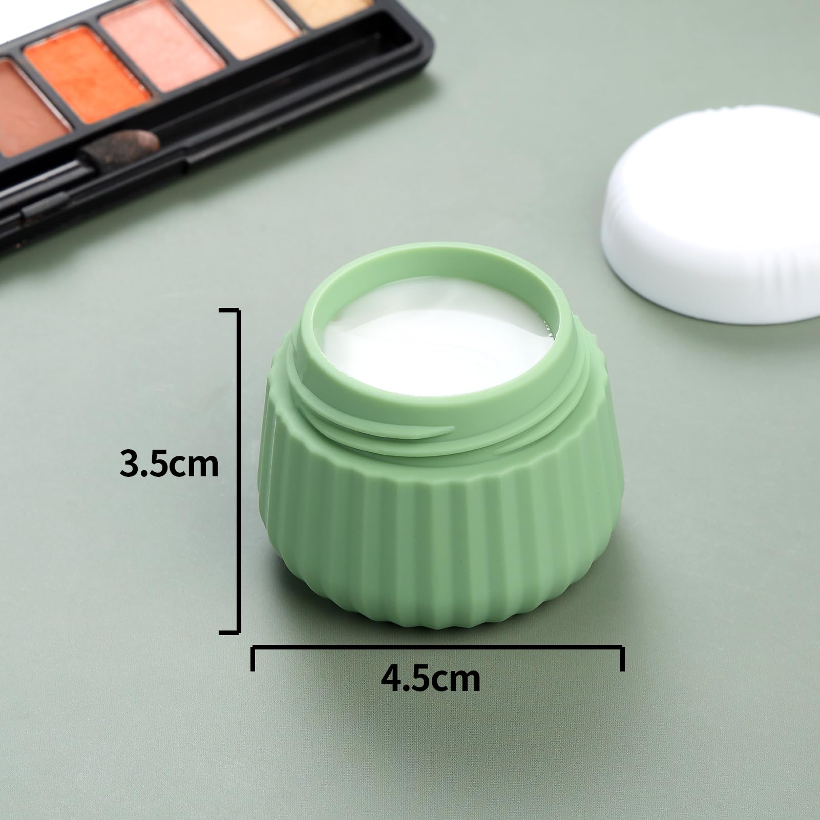 Gemice 8pc Travel Size Toiletries Set - TSA Approved, Leak Proof, Wide Opening, Portable Silicone Squeezable Bottles & Cream Jars with Clear Bag