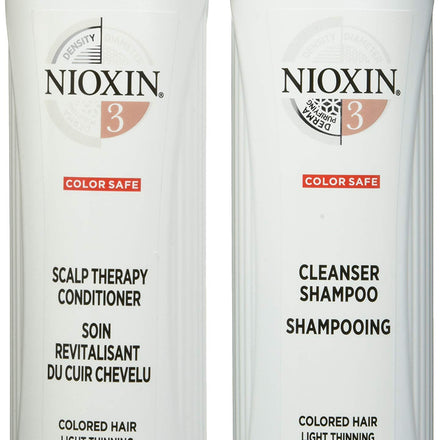 Nioxin System 3 Cleanser & Scalp Therapy Conditioner Treated Hair Set Duo 10 oz