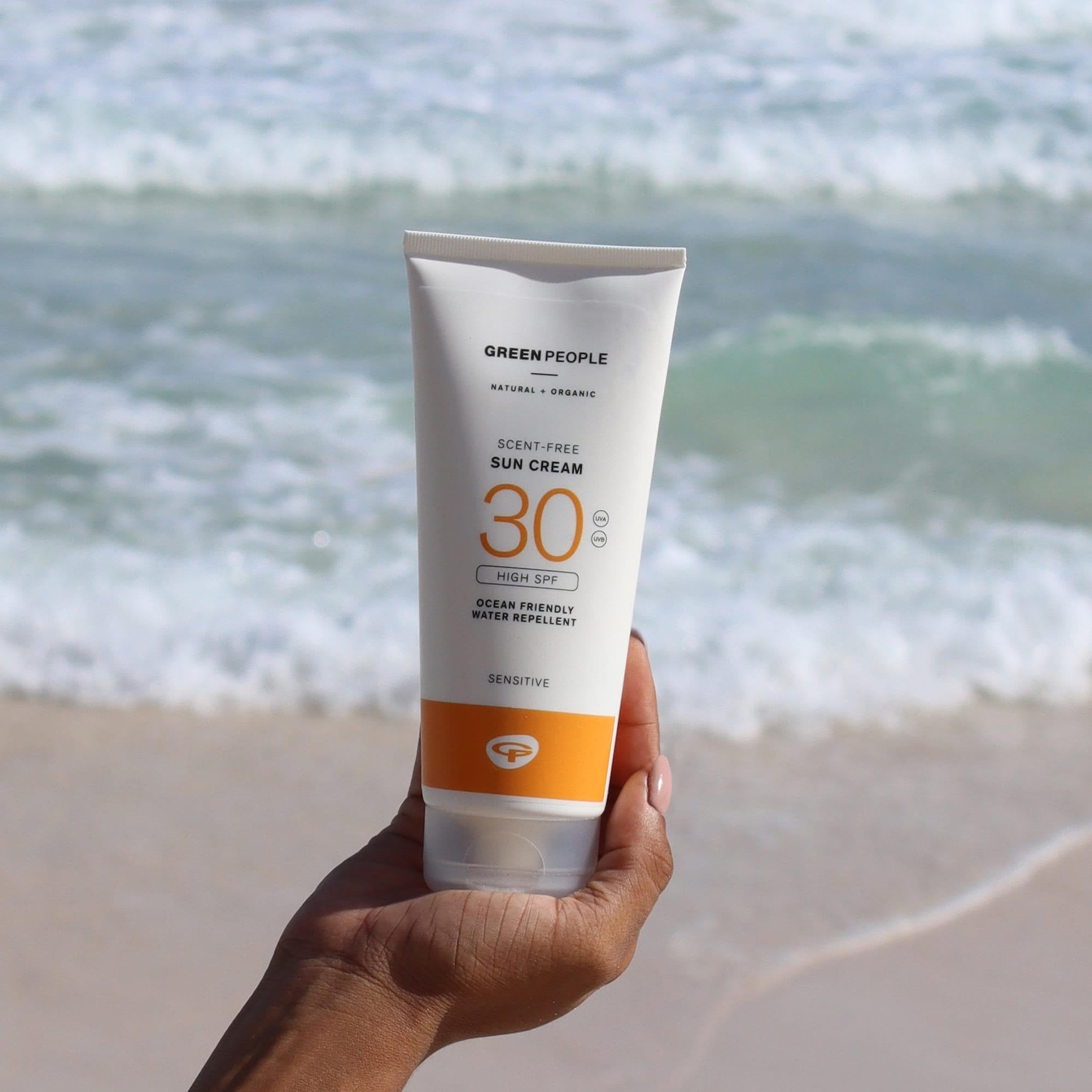Green People Scent Free Sun Cream SPF30 - Natural Sunscreen for Face & Body - Suitable for Sensitive Skin - Non Comedogenic, Reef Safe, 200ml