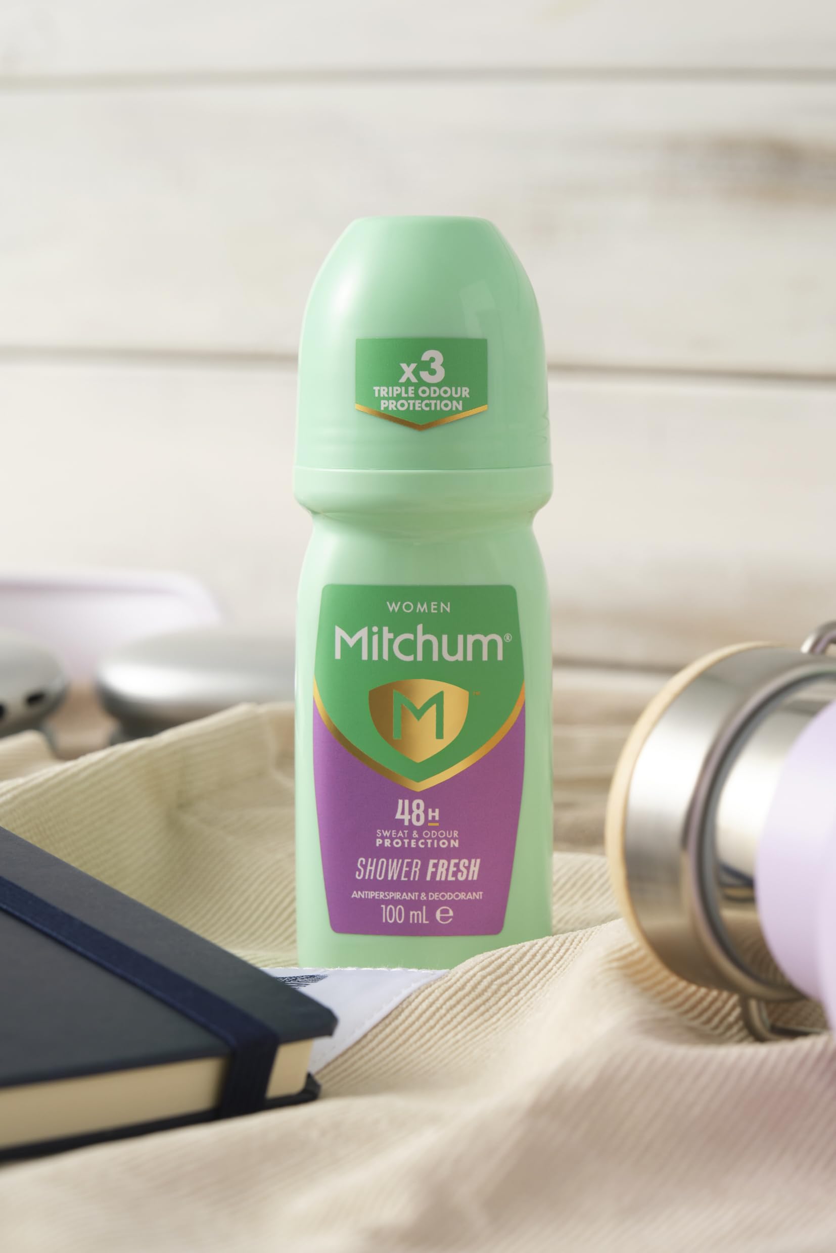 Mitchum Women 48HR Protection Roll-On Deodorant & Antiperspirant, 100ml, pack of 2
