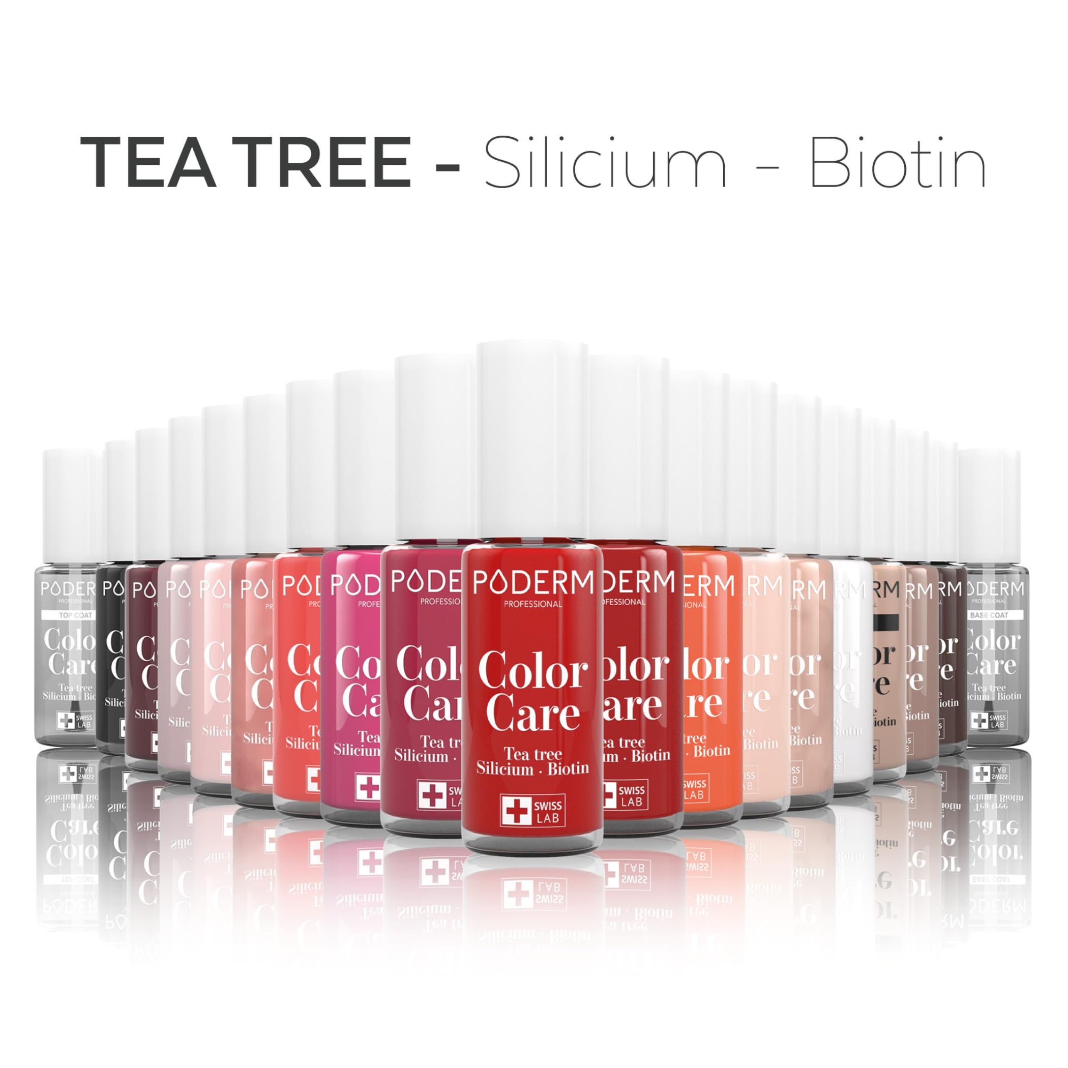 PODERM Swiss-Made Antifungal Nail Polish β Pink | Breathable Treatment with Tea Tree, Silicon & Biotin | Strengthens, Repairs & Conceals Yellow, Brittle & Damaged Nails | Podiatrist-Developed