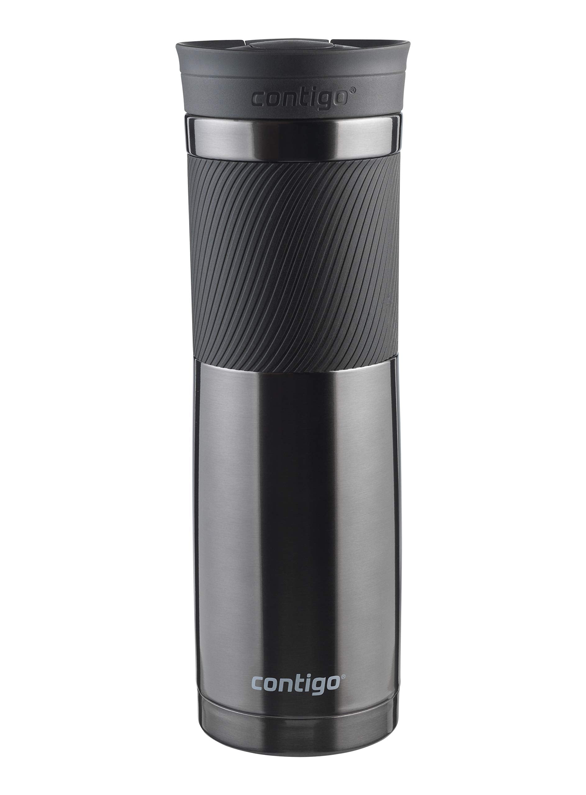 Contigo Byron Snapseal Travel Mug, Stainless Steel Thermal Mug, Vacuum Flask, Leakproof Tumbler, Coffee Mug with BPA Free Easy-Clean Lid, 720 ml, Gunmetal