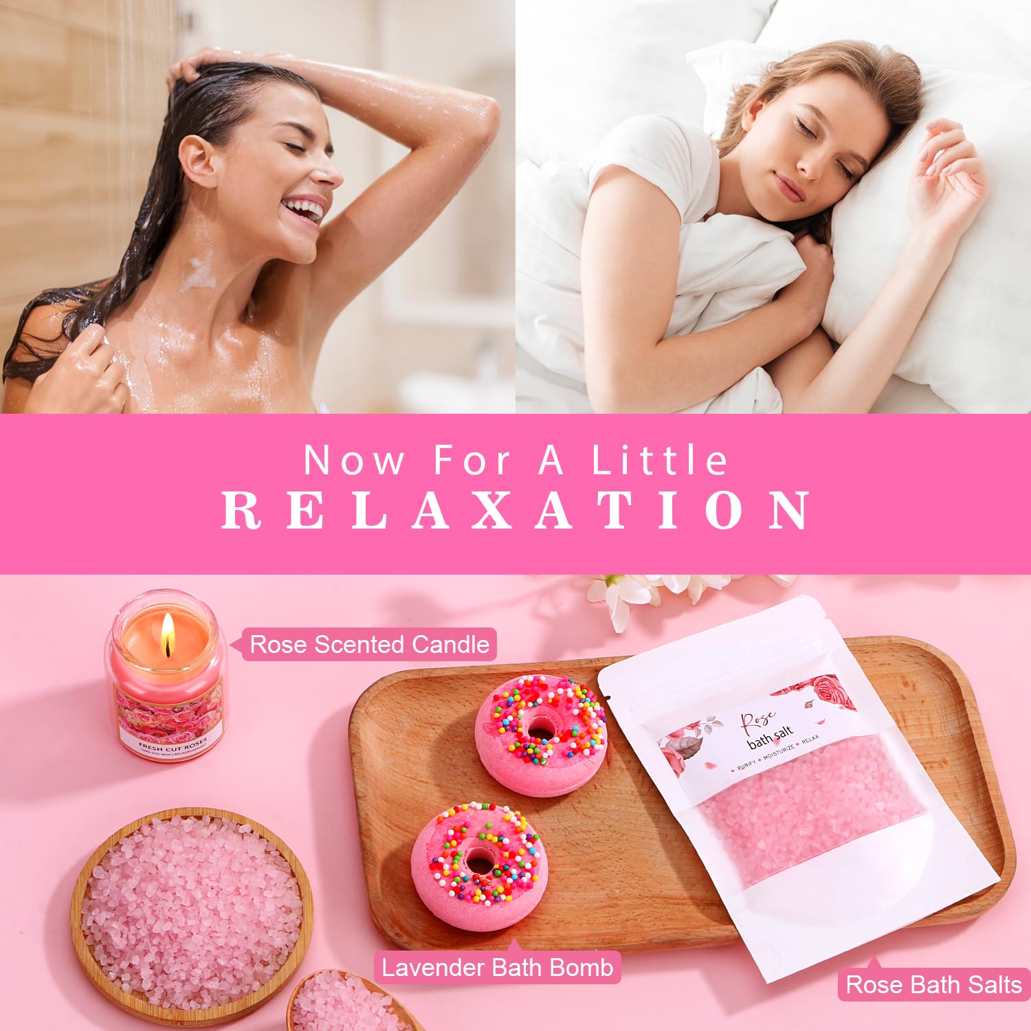 Birthday Gifts For Women,Pamper Gifts For Her, Happy Birthday Hampers For Best Friend Mum Wife Sister, Relaxation Ladies Gifts Care Package For Her Friendship Gifts Anniversary Mothers Day Gifts