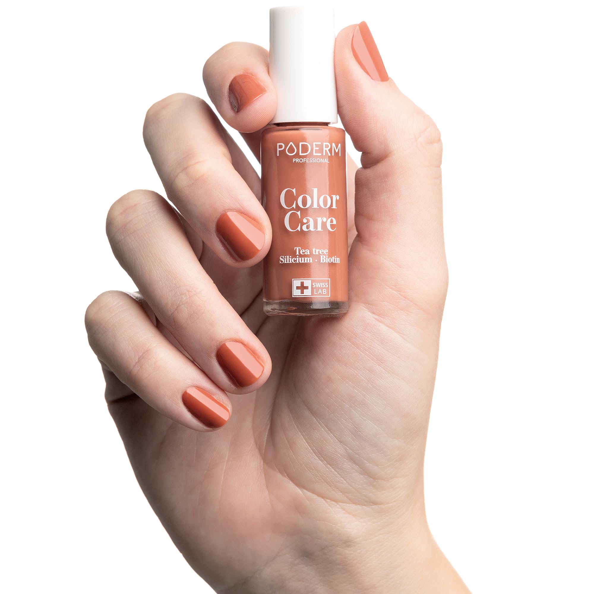 PODERM Swiss-Made Antifungal Nail Polish β Terracotta | Breathable Treatment with Tea Tree, Silicon & Biotin | Strengthens, Repairs & Conceals Yellow, Brittle & Damaged Nails | Podiatrist-Developed