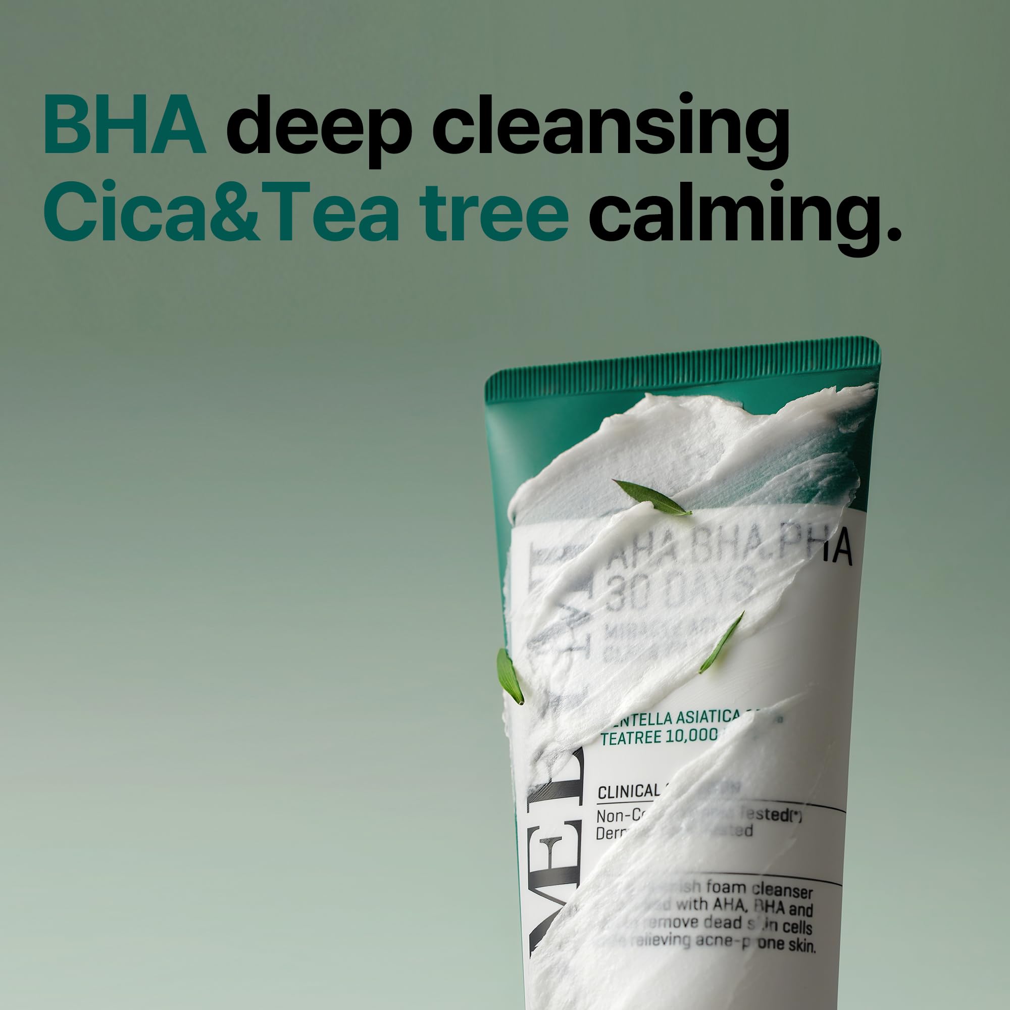 SOME BY MI AHA BHA PHA 30 Days Miracle Acne Clear Foam Cleanser 100ml - Exfoliating Cleanser with AHA BHA PHA - Salicylic Acid & Tea Tree Acne Face Wash for Blemish-Prone Skin - Korean Skincare