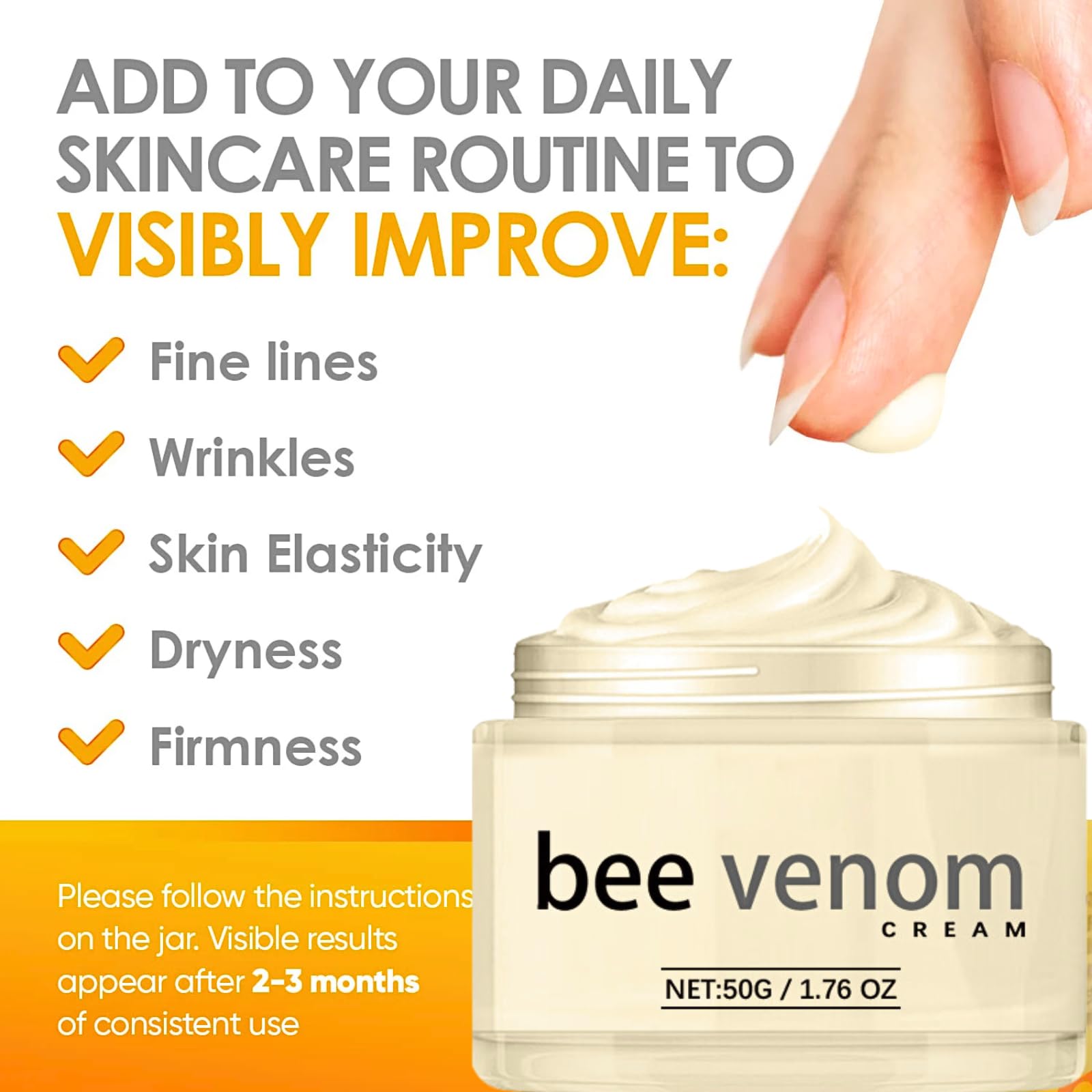 Bee Venom Firming Skin Care Set, With Boto-x Bee Venom Firming Serum Stick & Anti Wrinkle Face Cream, Boto-x Serum, Bee Venom Wrinkle Removal Cream, 2-in-1 Face Lift Kit for Wrinkles & Sagging Skin