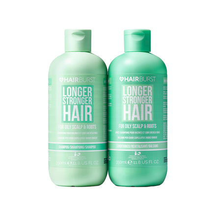 HAIR BURST Shampoo & Conditioner Set for Oily Hair — Deep Cleansing, Purifying & Hydrating with Tropical Aroma - Promotes Growth, Reduces Hair Loss-Free of SLS, Silicones & Parabens - Made in UK