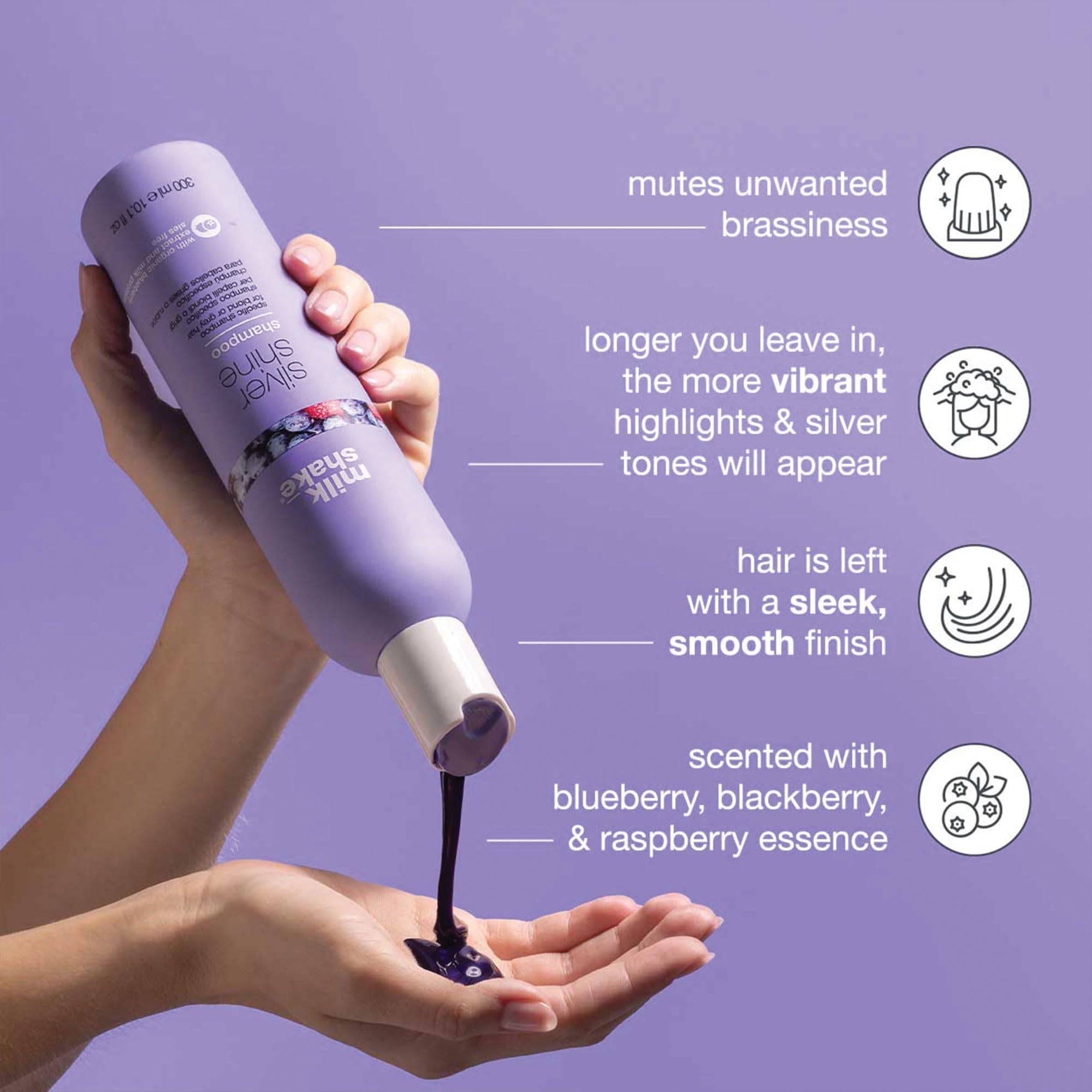 Milk Shake Silver Shine Shampoo 1000 ml Bianco, 1 stück