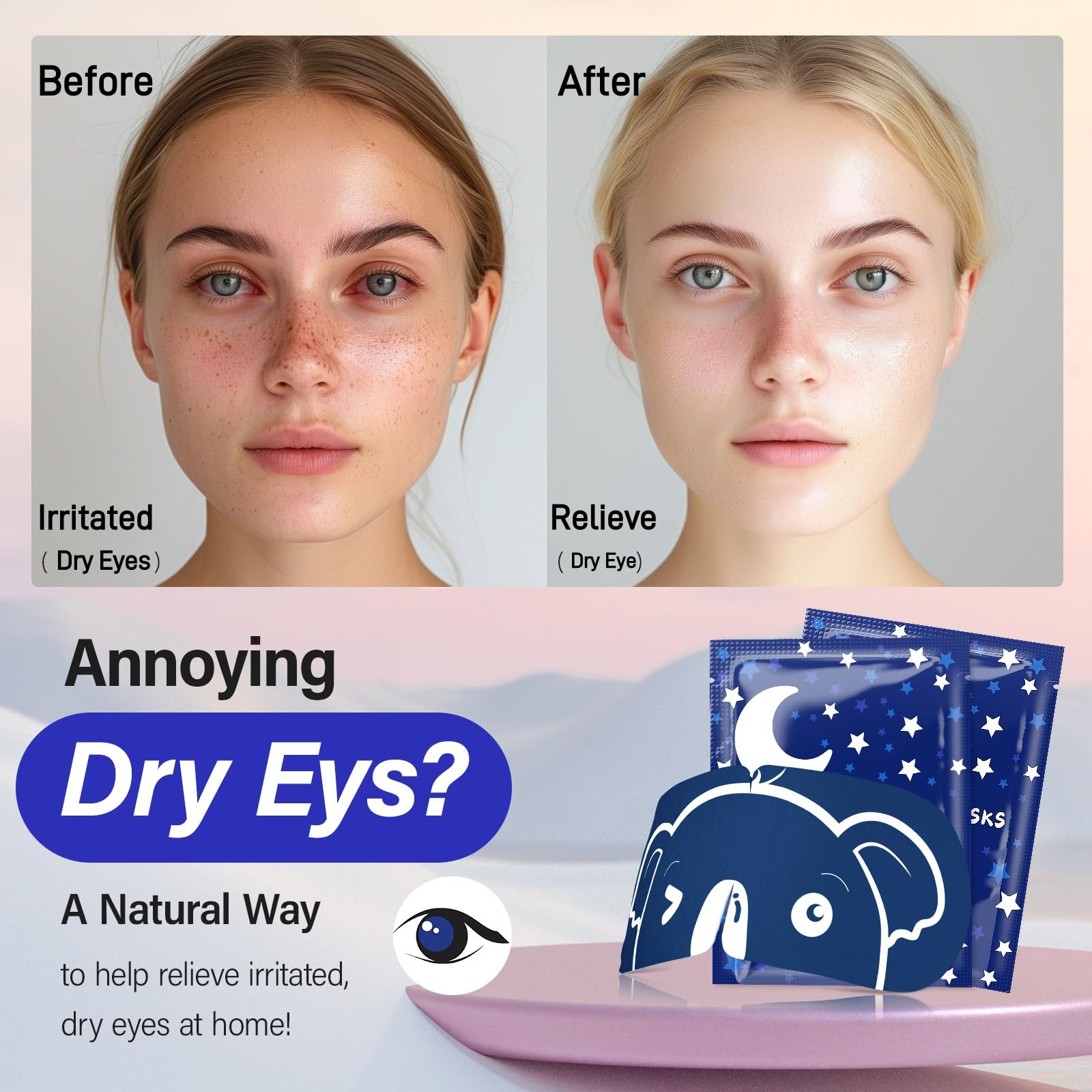 ProCIV Steam Warming Lavender Sleep Mask - 30 Pcs, Strong Aroma, Dry Eye & Puffy Eye Relief, Gift Set for Students|Teacher|Men|Women|Friend