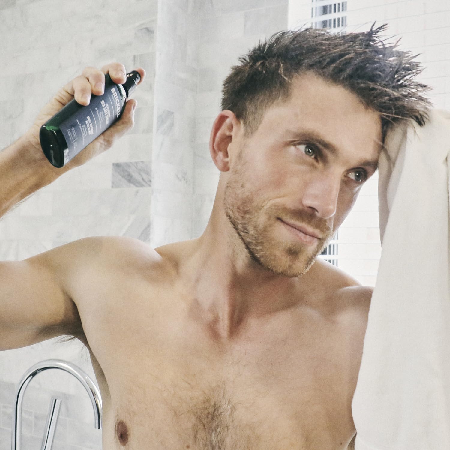 Brickell Men's Texturizing Sea Salt Spray for Men, Natural & Organic, Alcohol-Free, Lifts and Texturizes Hair for a Beach or Surfer Hair Style, 177 ml