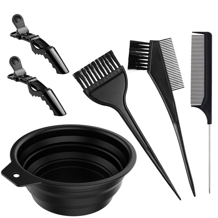 Hair Coloring Dyeing Kit, Gezimetie Hair Dyeing Tool Set, Brush Double-sided Coloring Comb and Bowl Set Kit DIY Salon