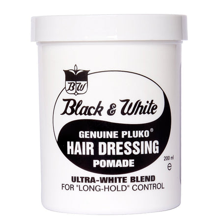 Black & White Genuine Pluko Hair Dressing Pomade Ultra White Blend 200Ml