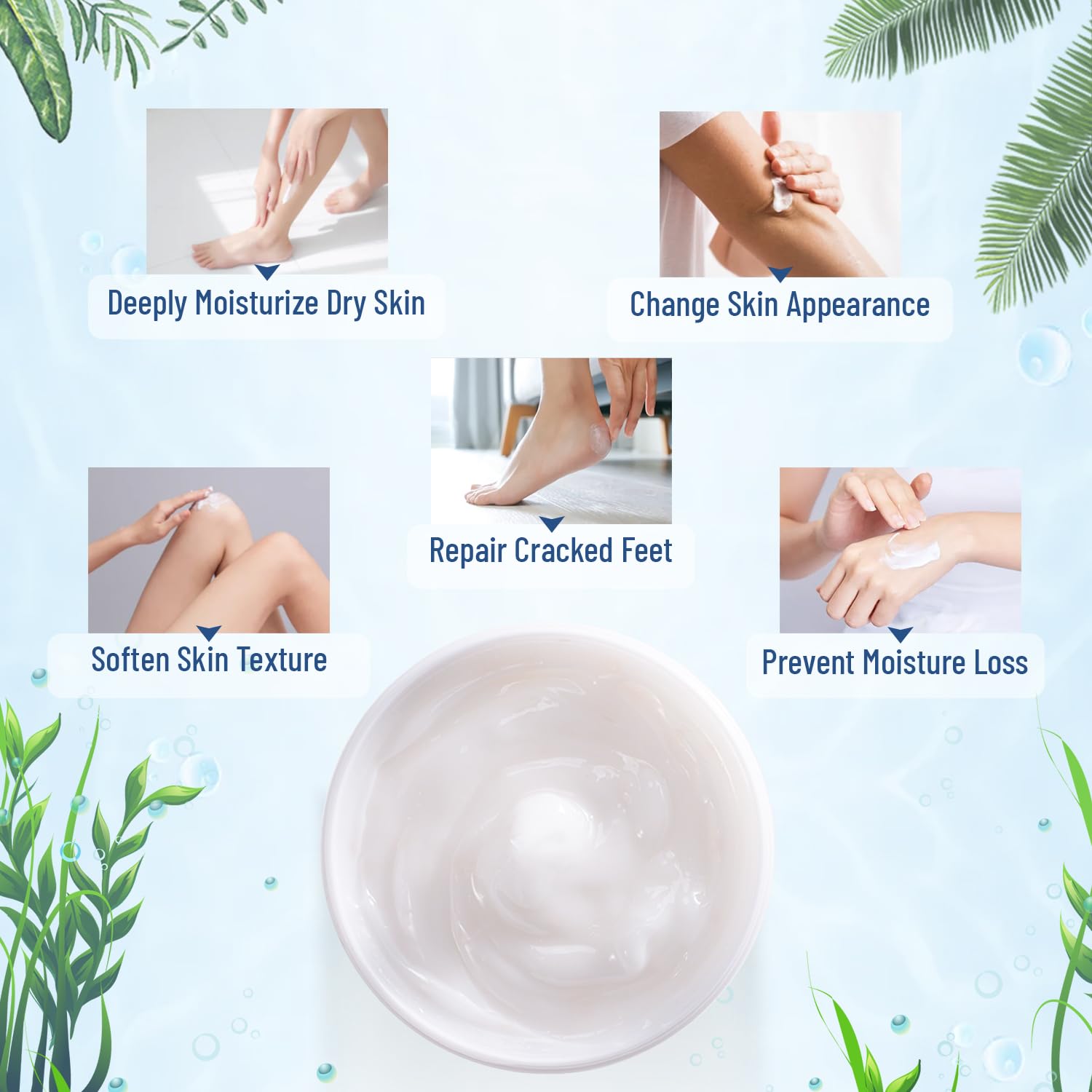 OUKEYA Urea Cream 40 Percent, Urea Foot & Hand Cream for Cracked Heels and Dry Skin, Urea Lotion for Deep Moisturizing, Callus Remover Nourishes Soften, Foot Moisturiser for Women&Men,Maximum Strength