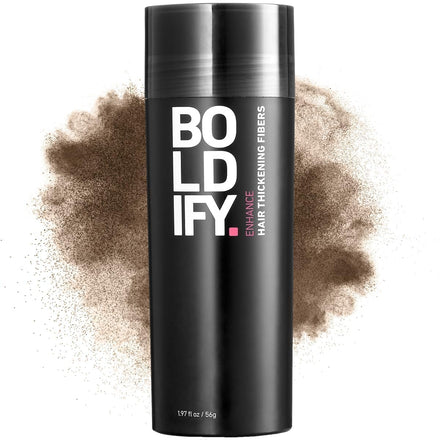 BOLDIFY Hair Fibres (56g) - Fill In Thinning and Fine Hair for an Instantly Fuller, Thicker Look - 14 Shades for Women and Men - Light Brown