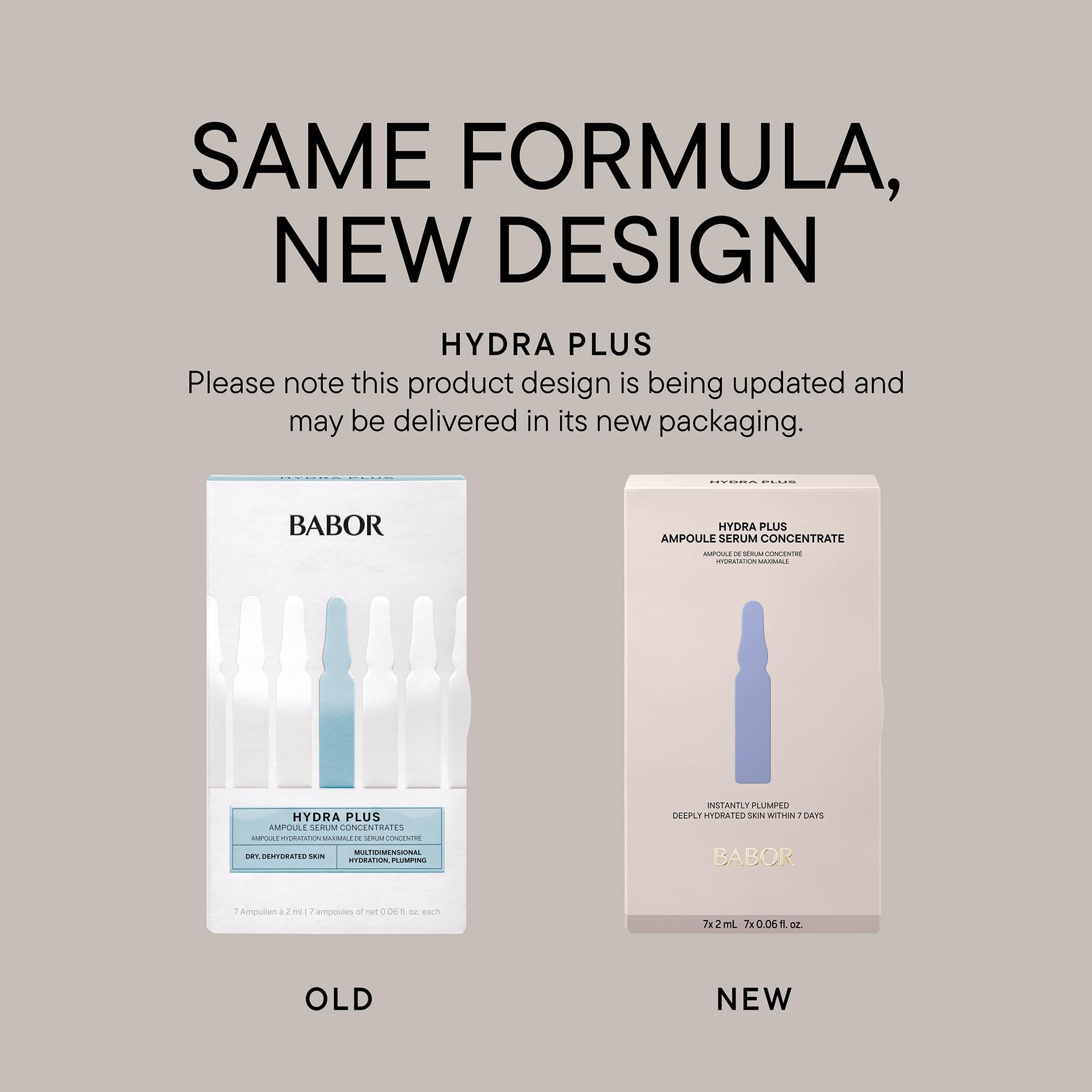 BABOR Hydra Plus Ampoule Concentrate, Moisturizing Skincare Capsule, Hyaluronic Acid Serum, Deeply Nourish to Plump and Smooth Skin, Anti Aging Serum 7 Day Treatment