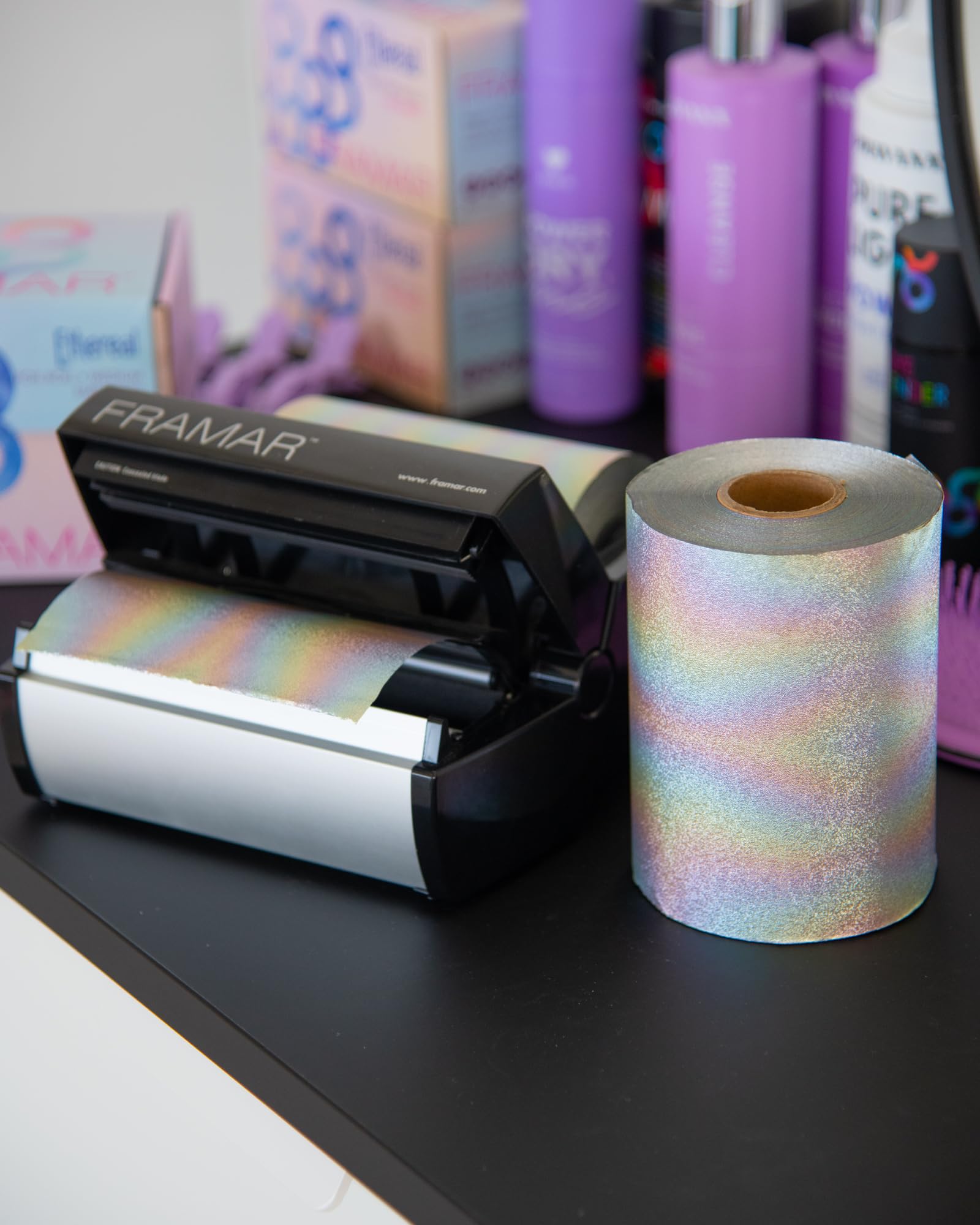 Framar Ethereal Embossed Roll Hair Foil, Hair Foils for Highlighting, Foils for Highlights, Hairdressing Foil for Hair Highlights, Highlighting Foil, Framar Foil Sheets, Hair Foils for Colouring – 320