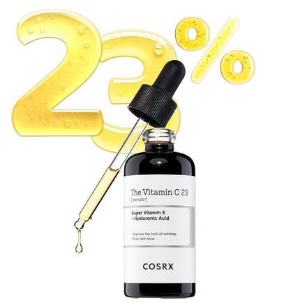 COSRX Pure Vitamin C 23% Serum with Vitamin E & Hyaluronic Acid, Brightening & Hydrating Facial Serum for Fine Lines, Uneven Skin Tone & Dull Skin, Korean Skincare, 0.7oz/20g