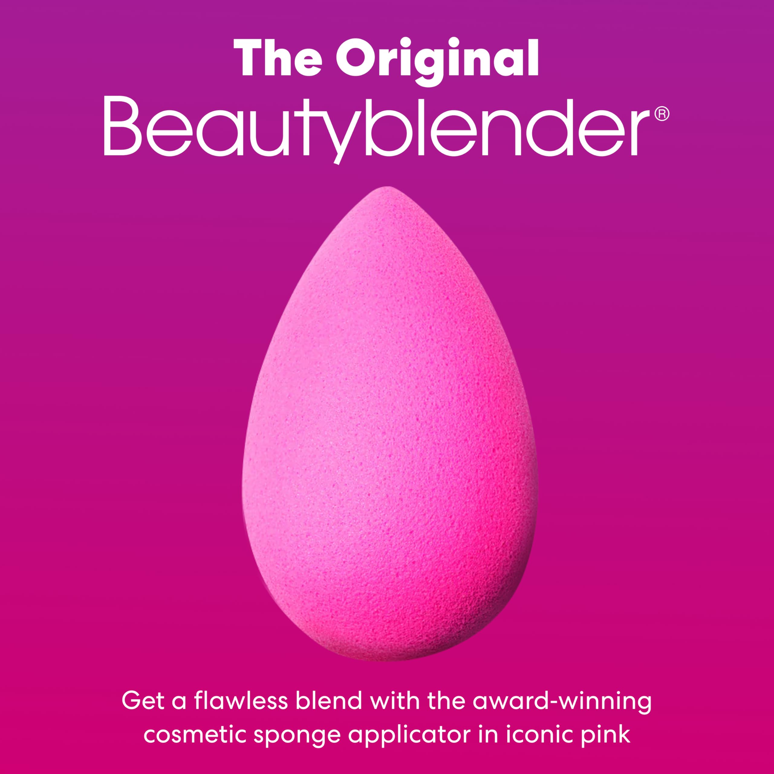 Beautyblender - Original Makeup Applicator Sponge - for Powder Liquid Coverup BB Cream or other Cosmetic Foundation Products - in Pink
