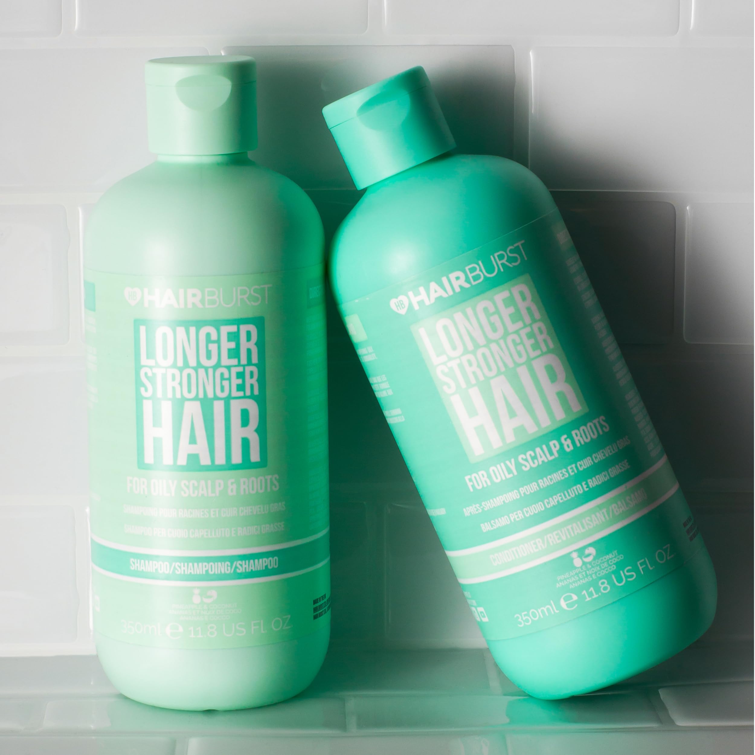 HAIR BURST Shampoo & Conditioner Set for Oily Hair — Deep Cleansing, Purifying & Hydrating with Tropical Aroma - Promotes Growth, Reduces Hair Loss-Free of SLS, Silicones & Parabens - Made in UK