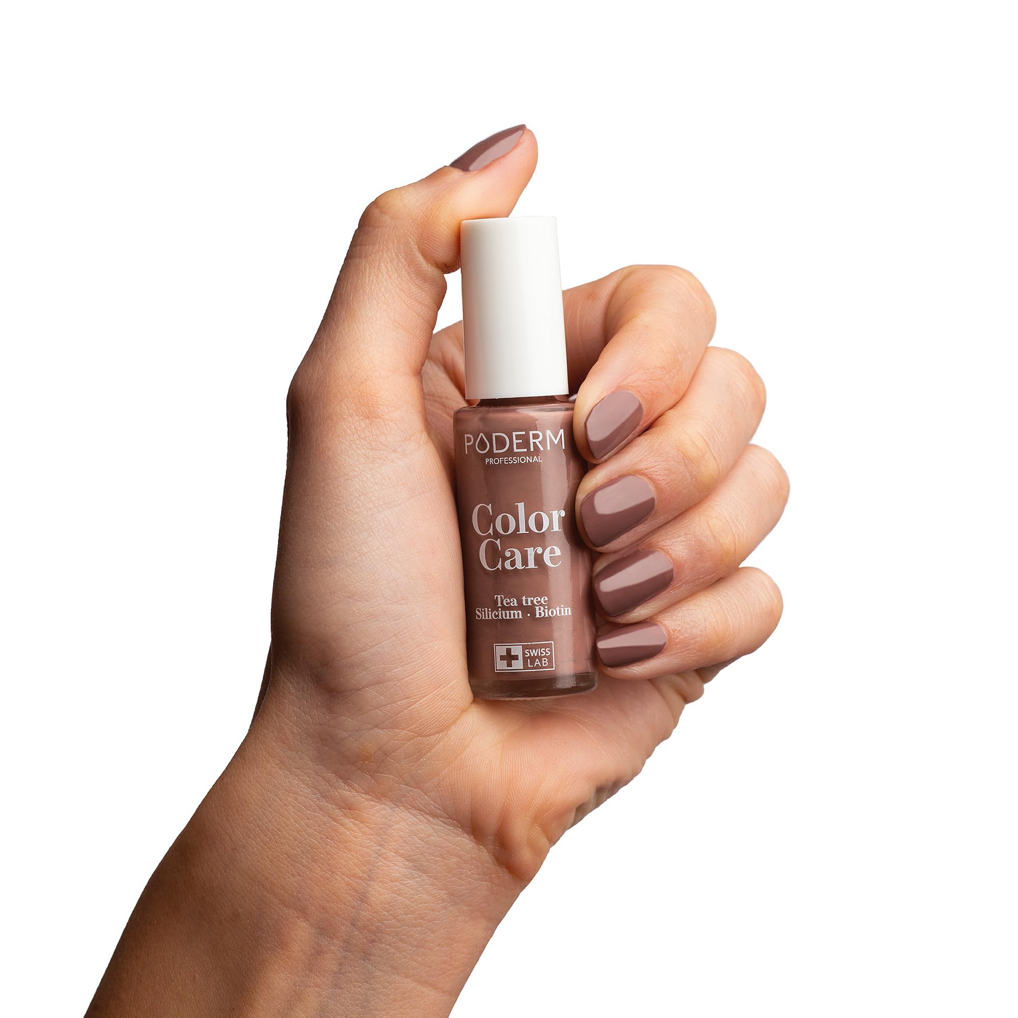 PODERM Swiss-Made Antifungal Nail Polish β Taupe | Breathable Treatment with Tea Tree, Silicon & Biotin | Strengthens, Repairs & Conceals Yellow, Brittle & Damaged Nails | Podiatrist-Developed