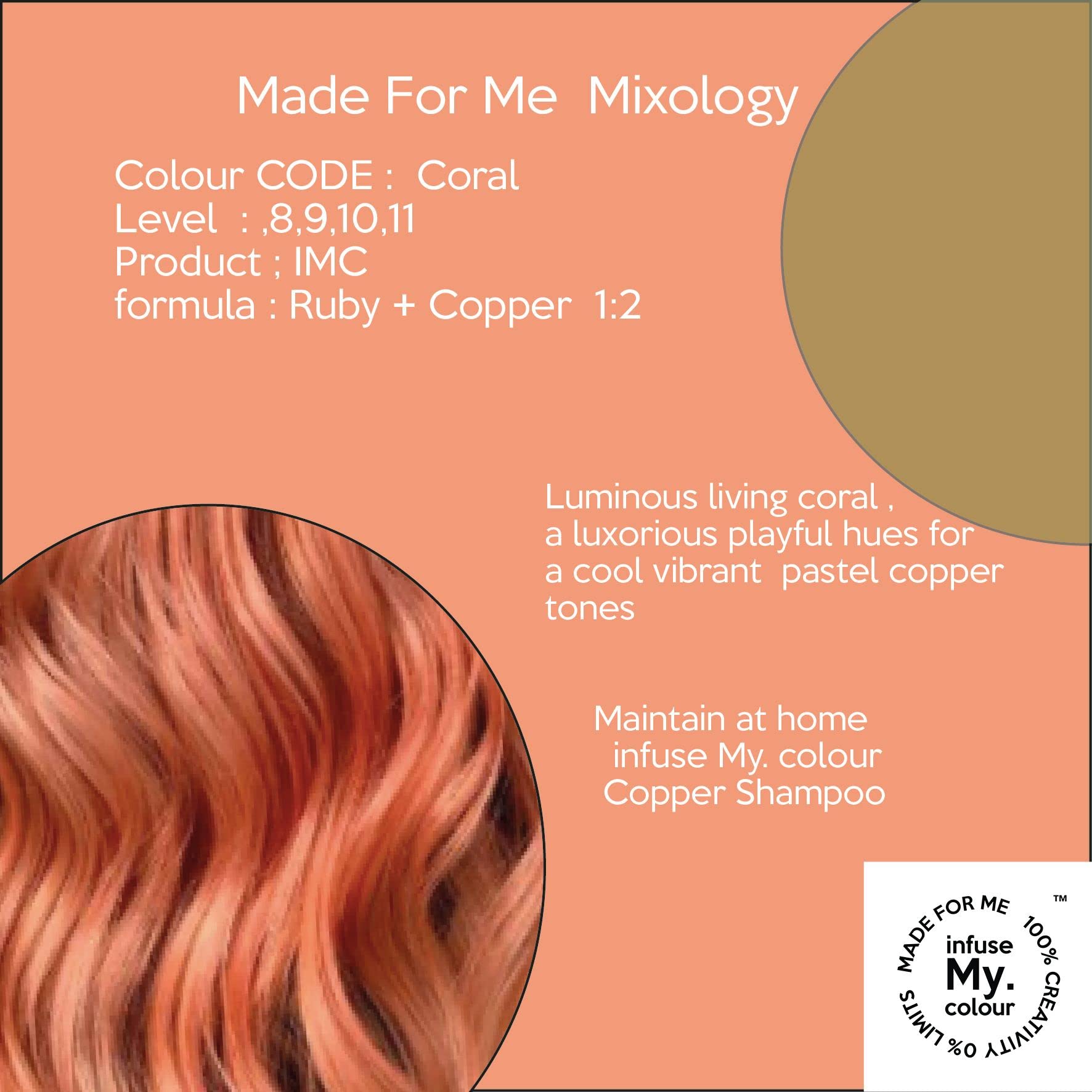 Infuse My. Colour Copper Shampoo, 250 ml (Pack of 1)