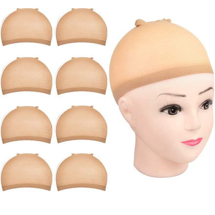 Wig caps,MORGLES 8 Pcs Stretchy Nylon Wig Cap- Nude Unisex Wig Stocking Cap for Women Makeup