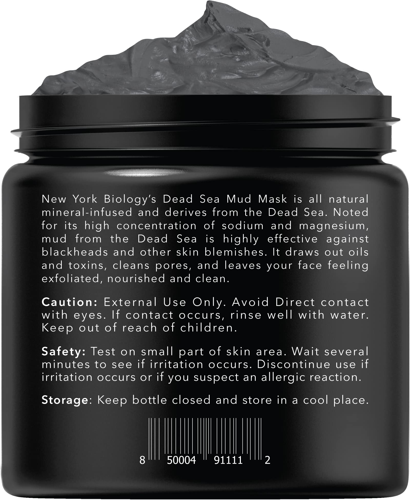 New York Biology Dead Sea Mud for Face and Body - Spa Quality Pore Reducer for Acne, Blackheads and Oily Skin, Natural Skincare for Women, Men - Tightens Skin for A Healthier Complexion - 250 g