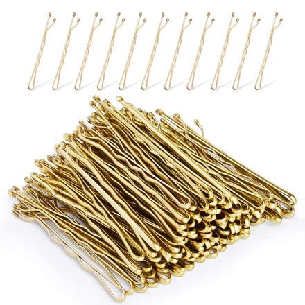 Blonde Bobby Pins, MORGLES 120 Pcs Hair Pins Hair Grips Blonde for Women with Box(5 cm/2.2 Inches)