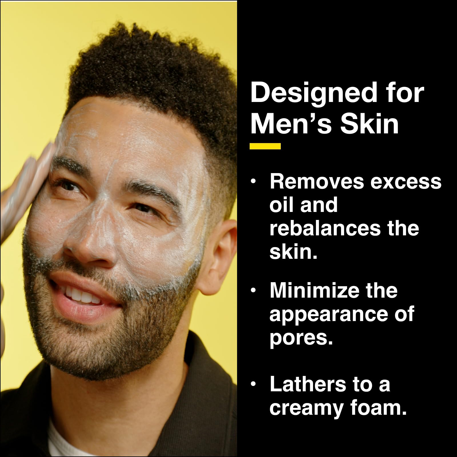Lumin Men’s No-Nonsense Charcoal Cleanser/FaceWash (1.7oz.): Unclog Pores of Oil, Dirt and Pollution - Experience a Smooth and Fresh Face-Korean Made Grooming for the Modern Man - Reach Your Best Look