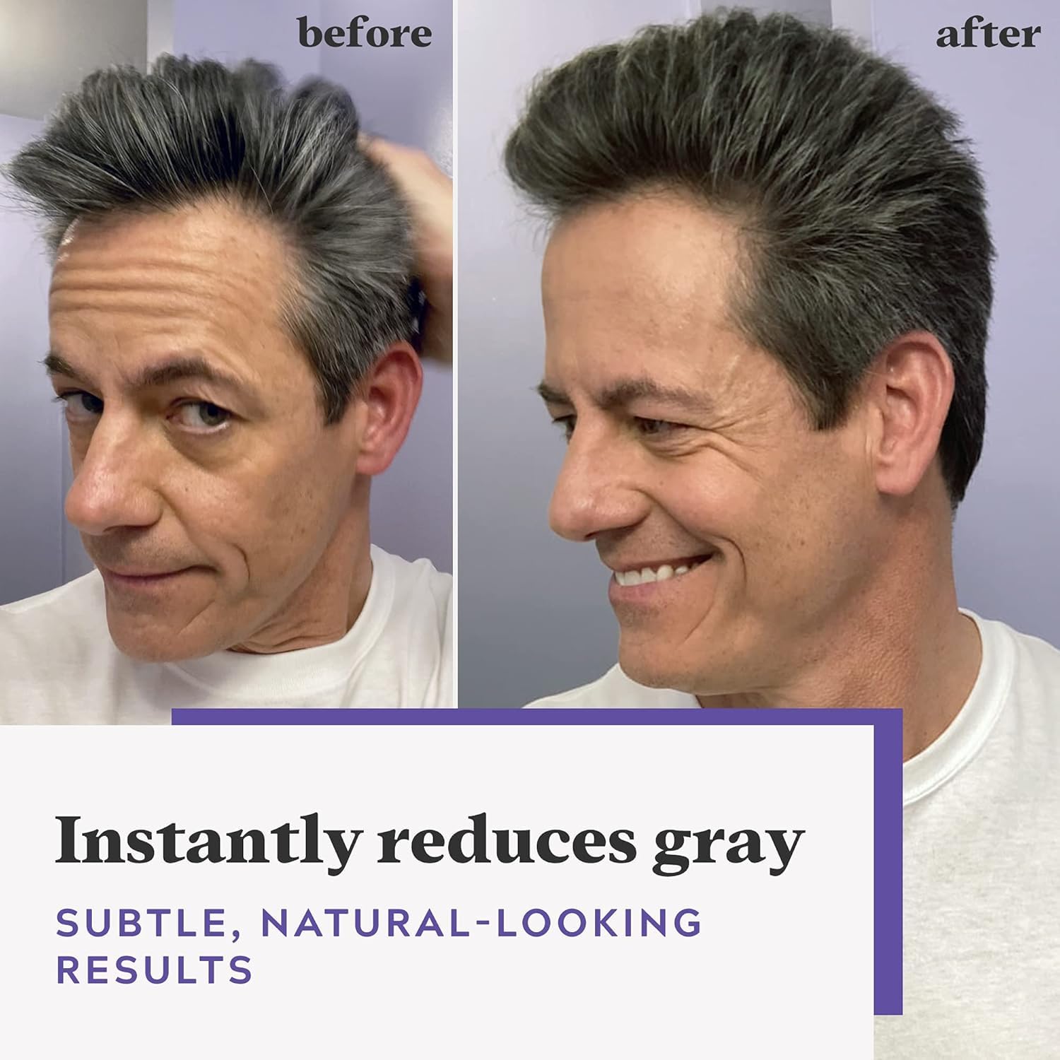 Just For Men Touch of Grey Dark Brown Hair Dye For a Natural Salt & Pepper Look, T45
