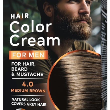 Cameleo Men Color Cream For Hair, Beard and Moustache (Brown)
