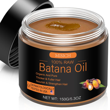 Raw Batana Oil for Hair Growth, 100% Natural Pure Dr. Sebi Botana Oil, Unrefined Organic Batana Hair Growth Oil for Prevent Hair Loss, Enhances Hair Thickness for Men & Women 5.3 oz