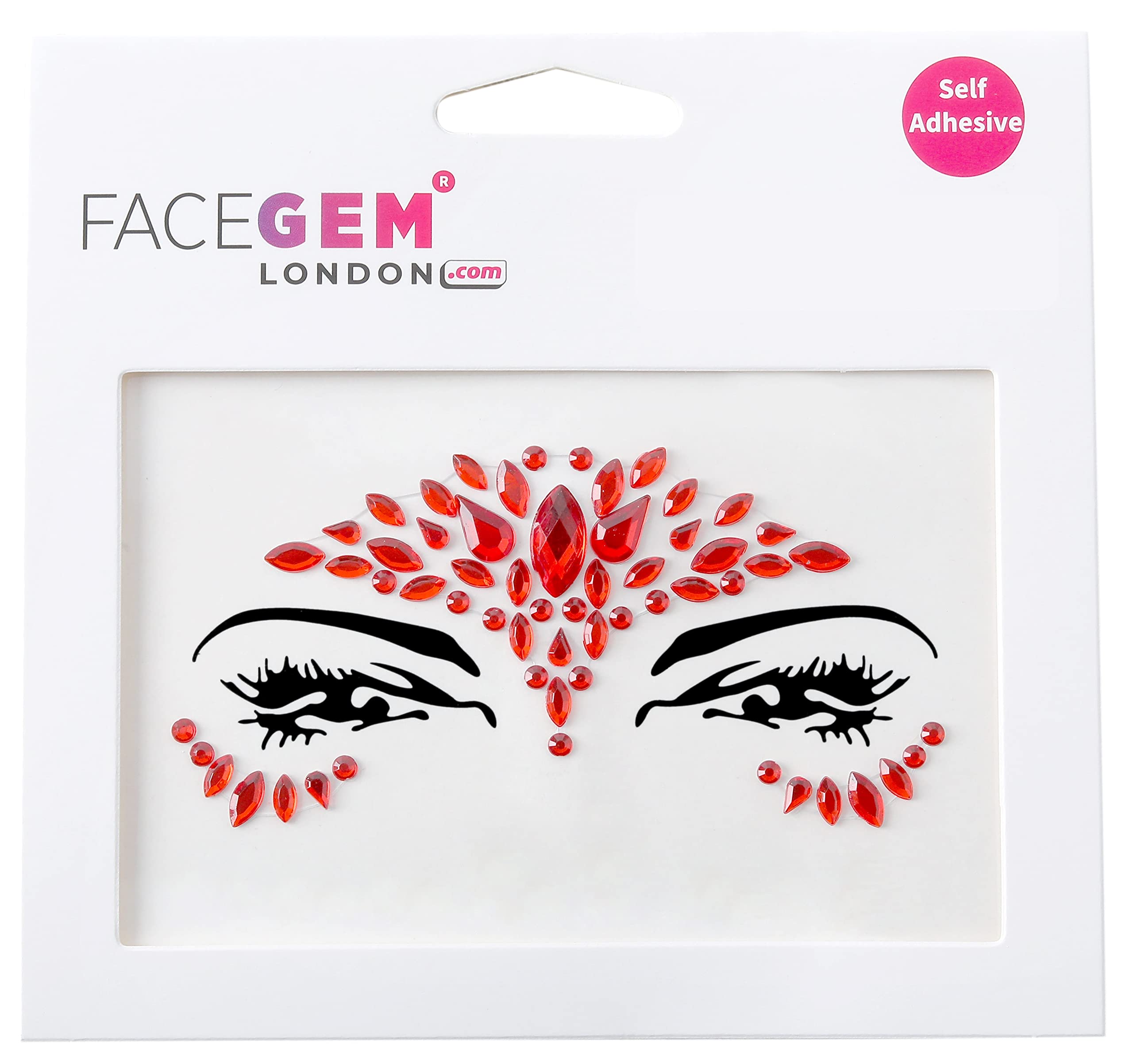 Face Gems Adhesive Glitter Jewel Tattoo Sticker Festival Gems Rave Party Body Make Up (32 PCS)