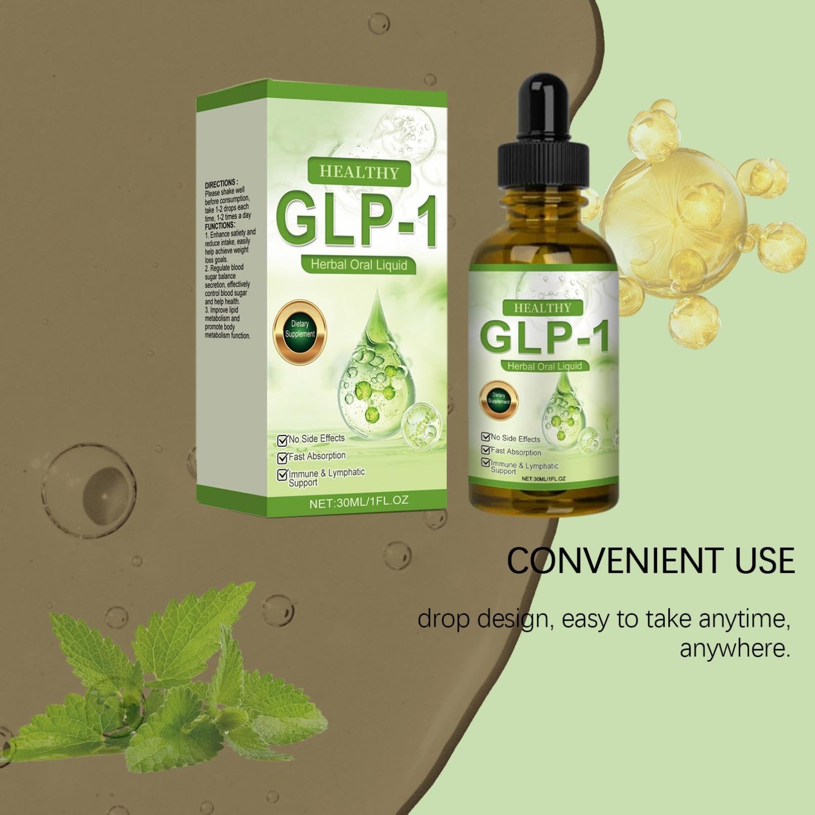 GLP-1 Advanced Supplement Liquid Natural Advanced Liquid Drops Body Care Liquids Drop Maximum Strength Overall Wellness Drops Supplement Liquids Relief Relaxation Daily Energy Support Body Drop (3)