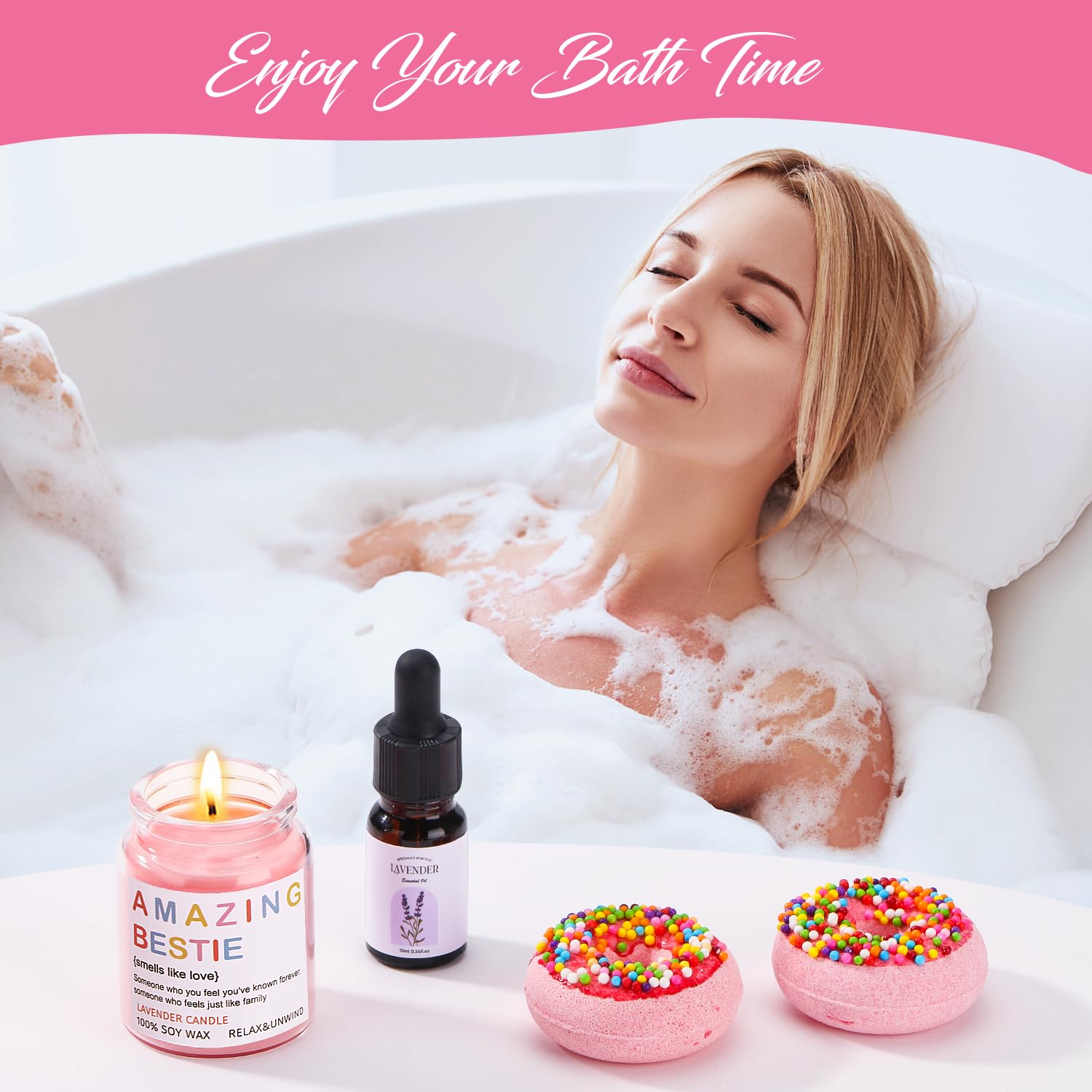Birthday Gifts for Women Best Friend, Best Friend Bestie Gifts for Women, Friendship Pamper Hamper Relaxation Gifts Ladies Set Care Package Box, Female Christmas Xmas Presents for Friends BFF Sister