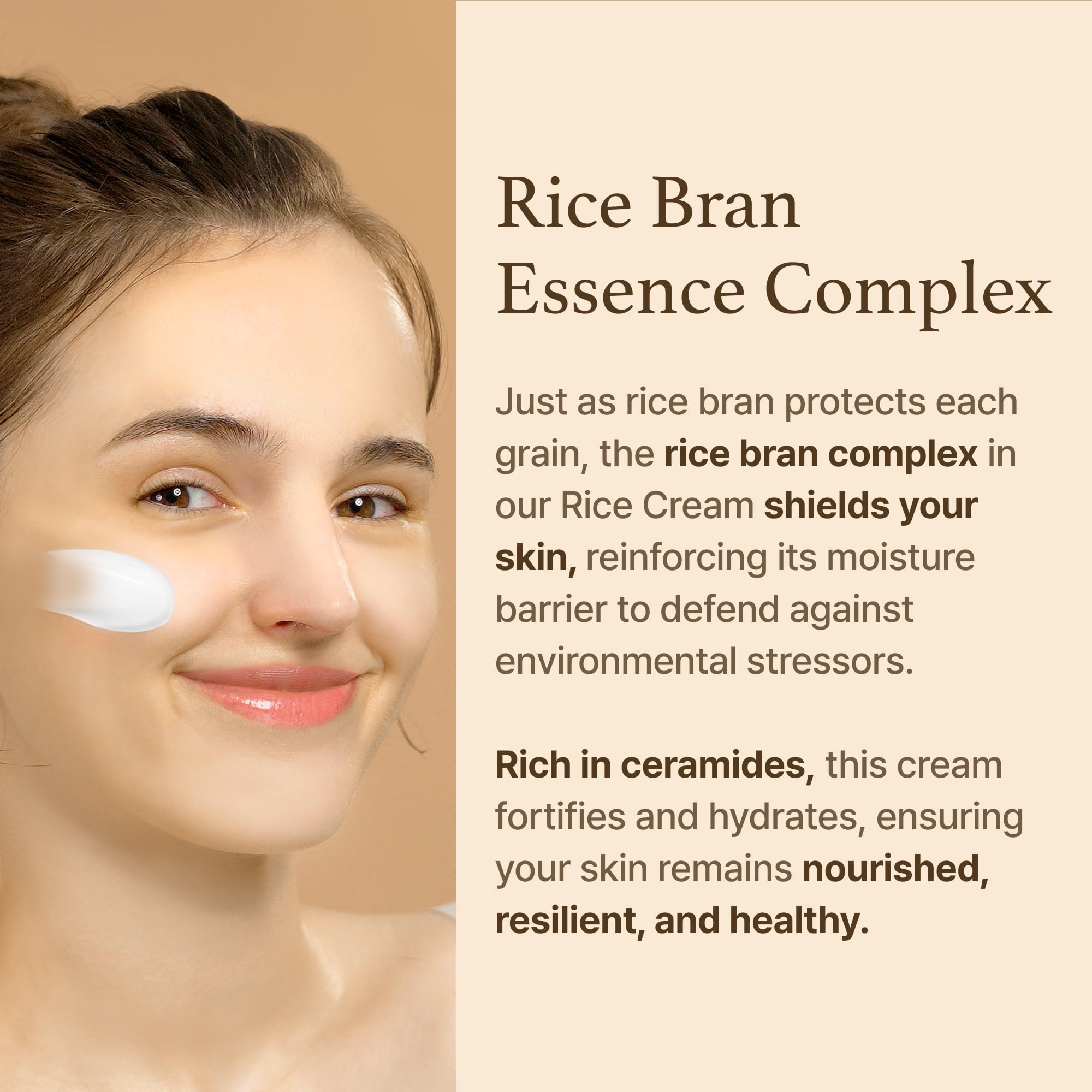 I'm from Rice Cream 1.76 Ounce, Rice Bran Essence with Ceramide, Glowing Look, Improves Moisture Skin Barrier, Deep Nourishment, Smooths and Evens Skin Tone, K-Beauty